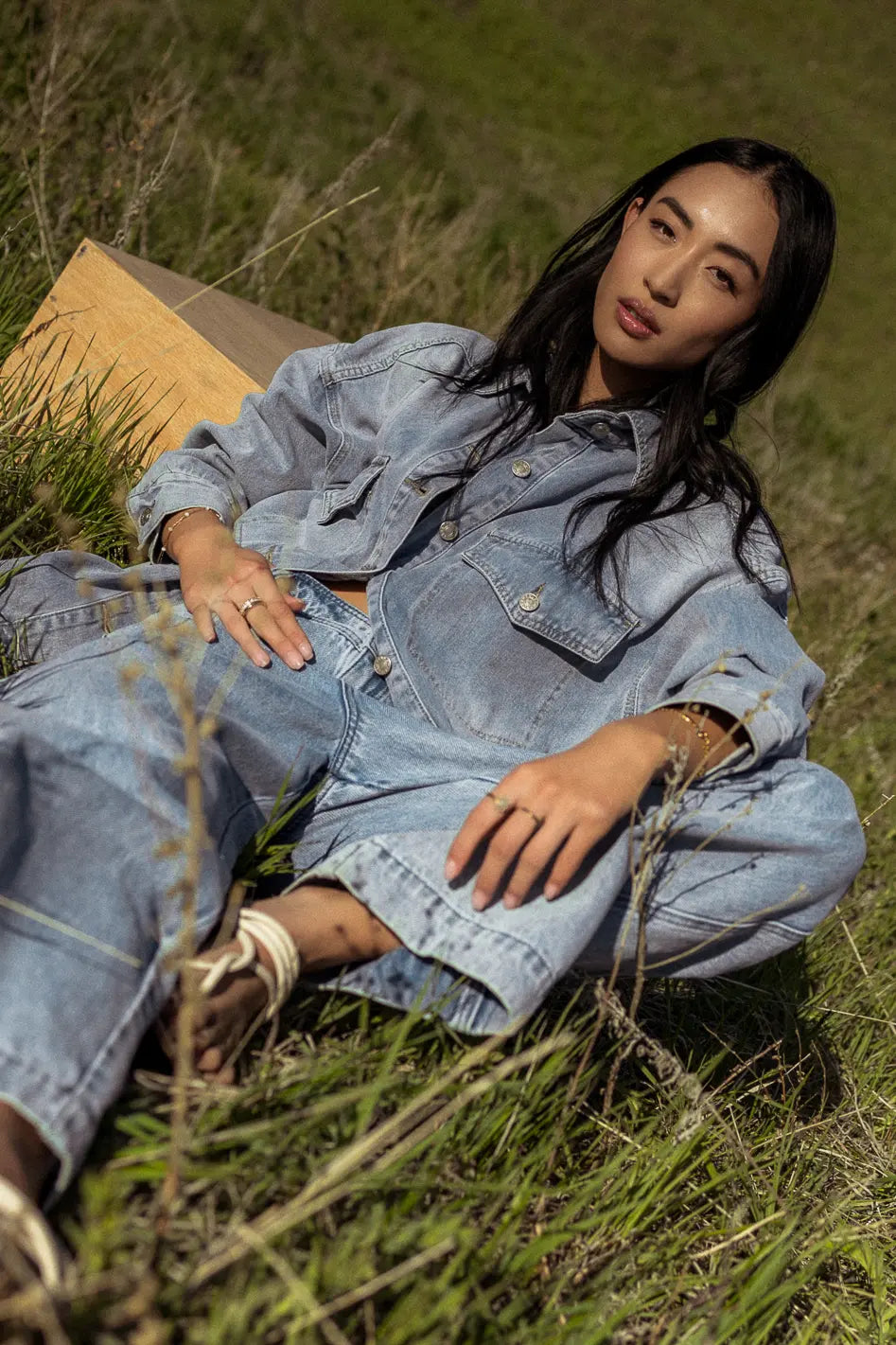 Stylish Out And About Denim Jacket for Women & Men | Trendy Lightweight Denim Coat | Perfect for Casual Outings, Streetwear & Spring Layering - FINAL SALE