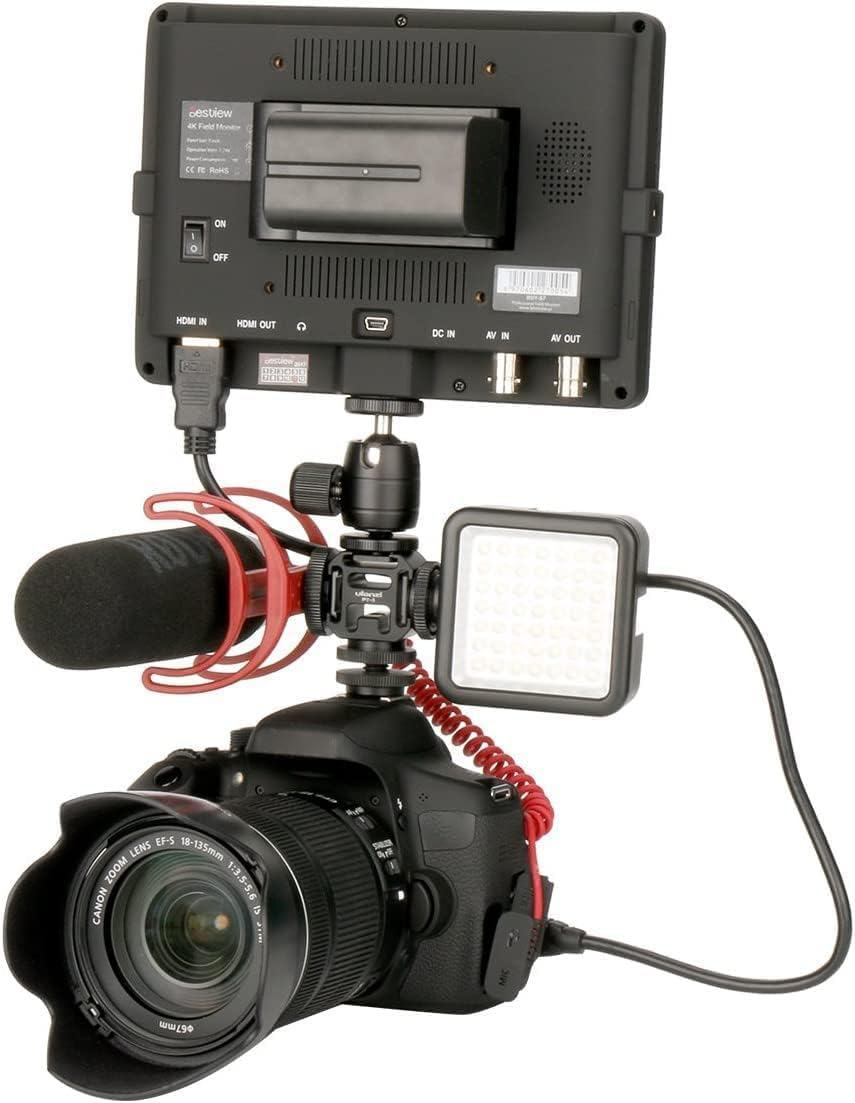 Ulanzi PT-3 Aluminum Camera Hot Shoe Mount Adapter with Triple Cold Shoe - Compatible with LED Lights, Monitors, Microphones & Studio Flash - Perfect for DSLR, Mirrorless & Video Camera Accessories - Ideal for Vlogging, Photography & Film Production