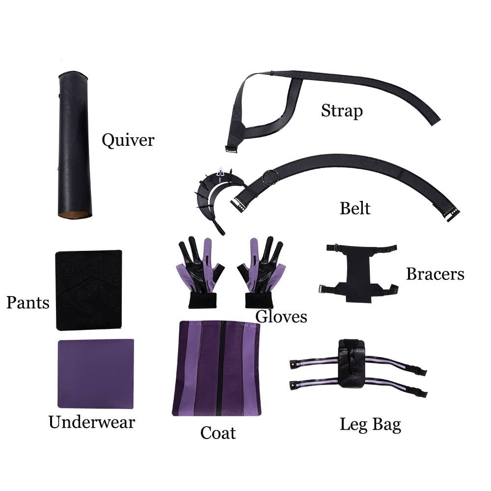 Hawkeye Cosplay Costume - Kate Bishop & Clint Barton Superhero Outfit for Halloween, Comic Con, Cosplay Events & Superhero Themed Parties