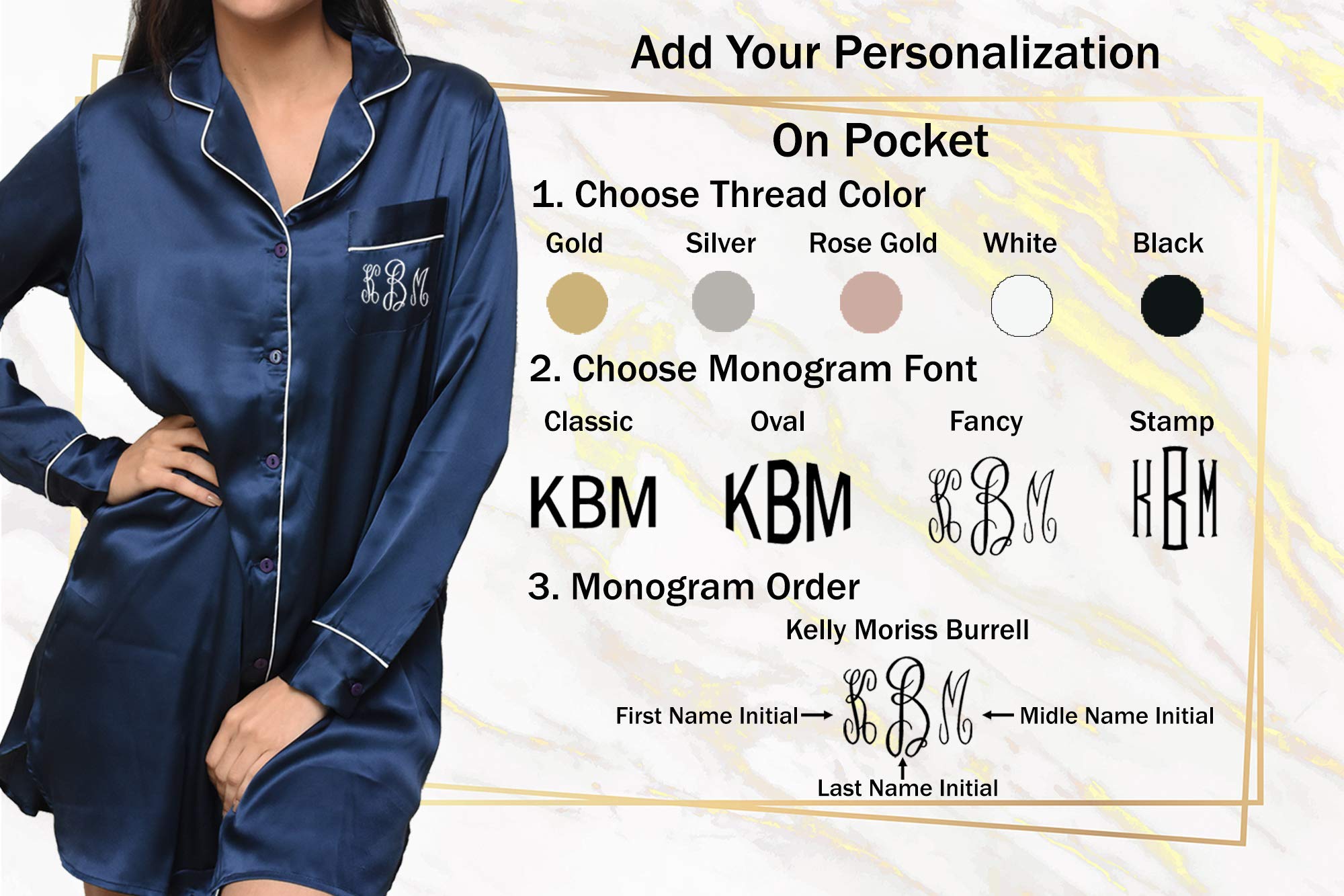 Customized Satin Sleep Shirts for Women - Bridesmaid & Bridal Party Gifts (XS-3XL) - Perfect for Bachelorette Parties, Wedding Showers & Cozy Nights