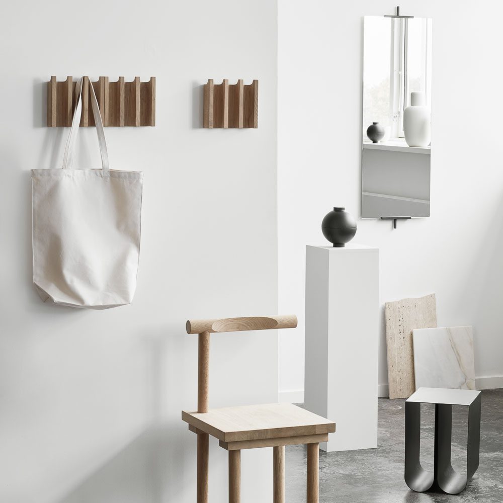 Stylish KRISTINA DAM STUDIO Oak Column Coat Rack - Modern Entryway Organizer for Hats, Coats & Bags | Perfect for Hallway, Bedroom or Office Decor