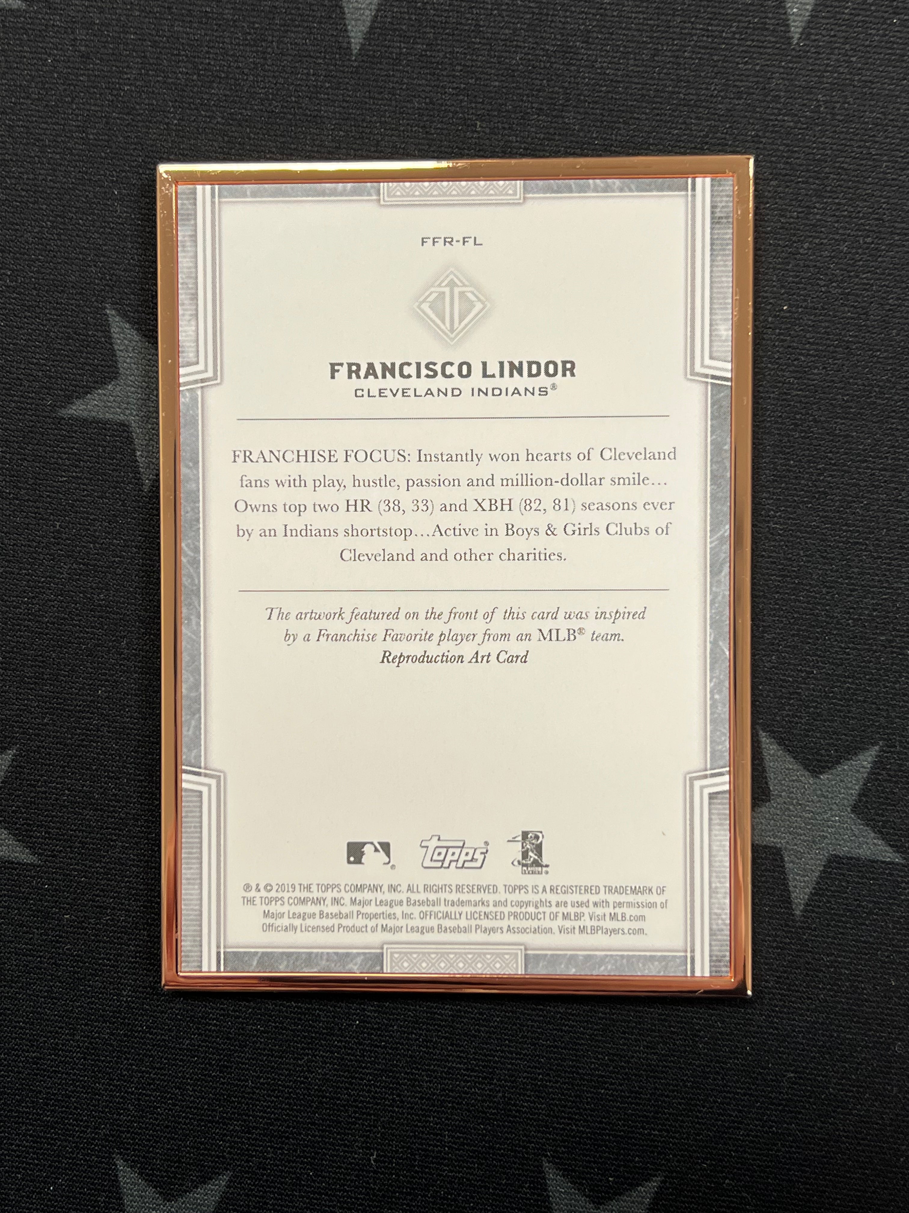 2019 Topps Transcendent Francisco Lindor #FFRFL Franchite Favorites #76/100 - Rare Baseball Trading Card for Collectors & Fans - Perfect for Display, Investment & Sports Memorabilia Collections