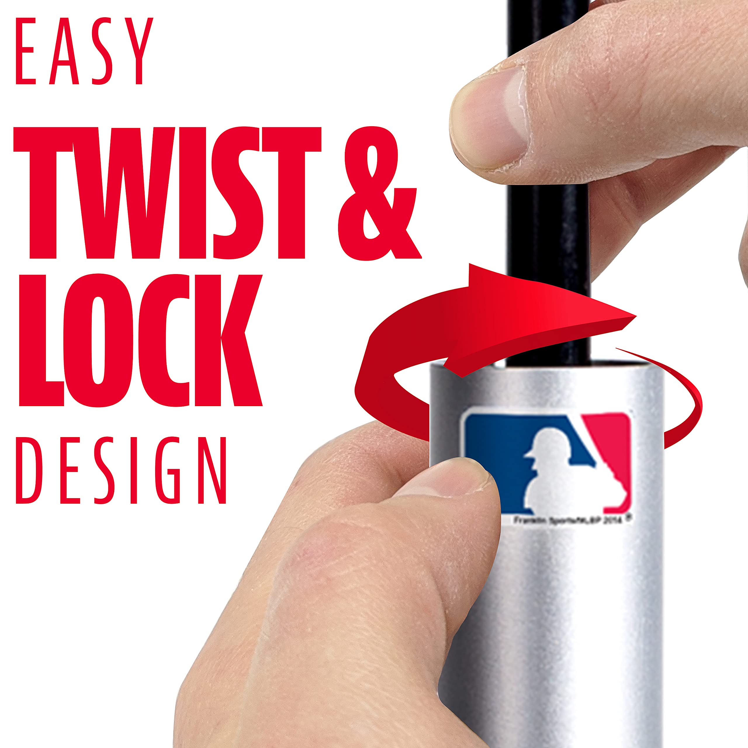 Franklin Sports Adjustable Baseball & Softball Batting Tee - Heavy Duty Portable Hitting Tee with Weighted Base for Stability - Perfect for Backyard Practice, Training Drills & Travel Games - Ideal for Youth Baseball, Softball Training & Home Batting Practice