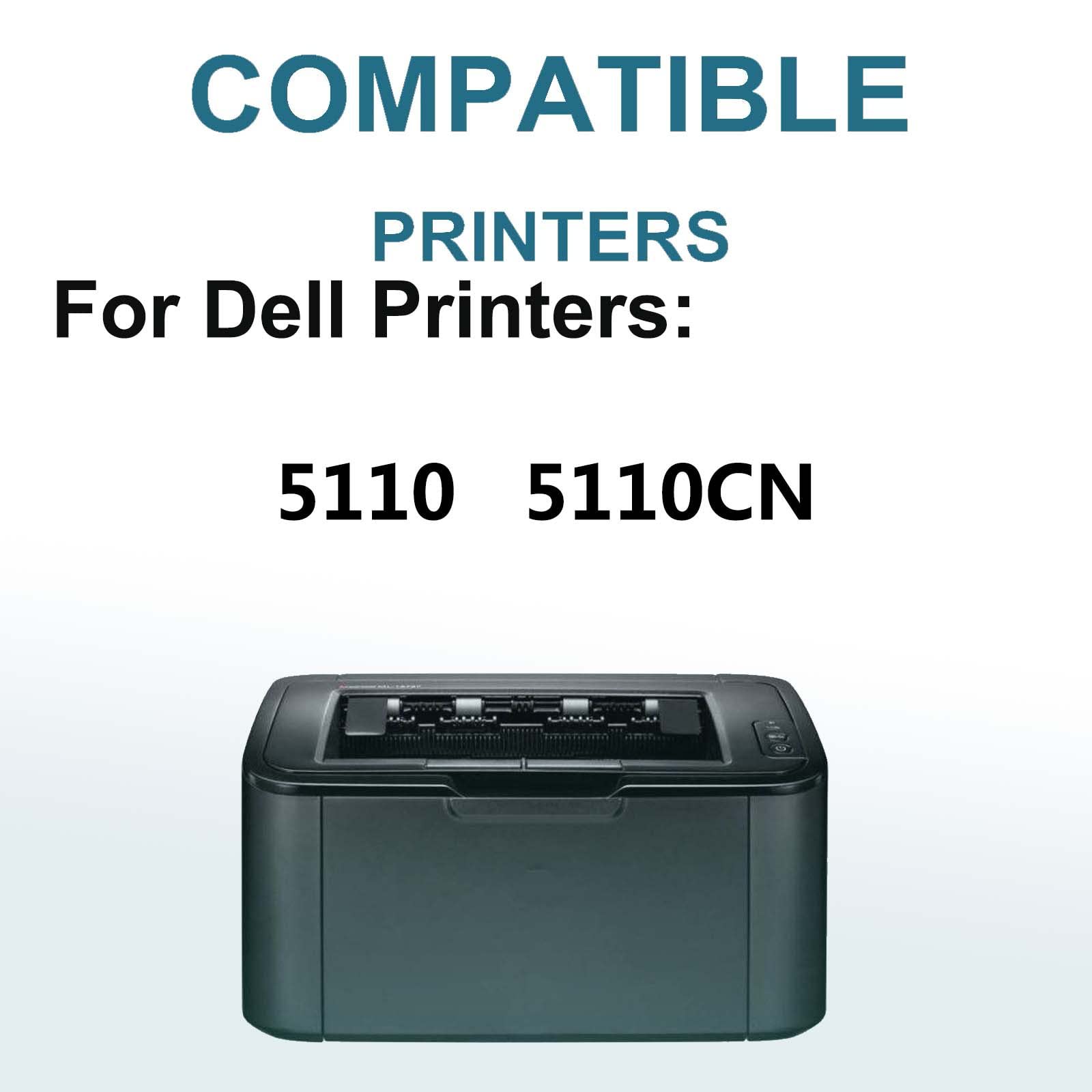 High Yield 310-7895 Laser Printer Toner Cartridge (1-Pack, Yellow) - Compatible with Dell 5110 & 5110CN Printers - Perfect for Office Printing & High Volume Documents