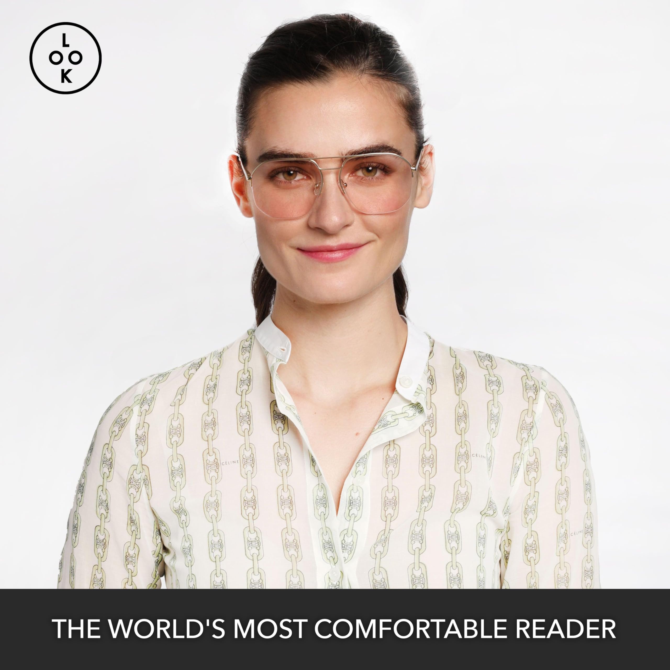 LOOK OPTIC Muse Tint Readers - Stylish Unisex Reading Glasses with High Optical Quality, Comfortable & Scratch Resistant - Perfect for Reading, Computer Work & Outdoor Use