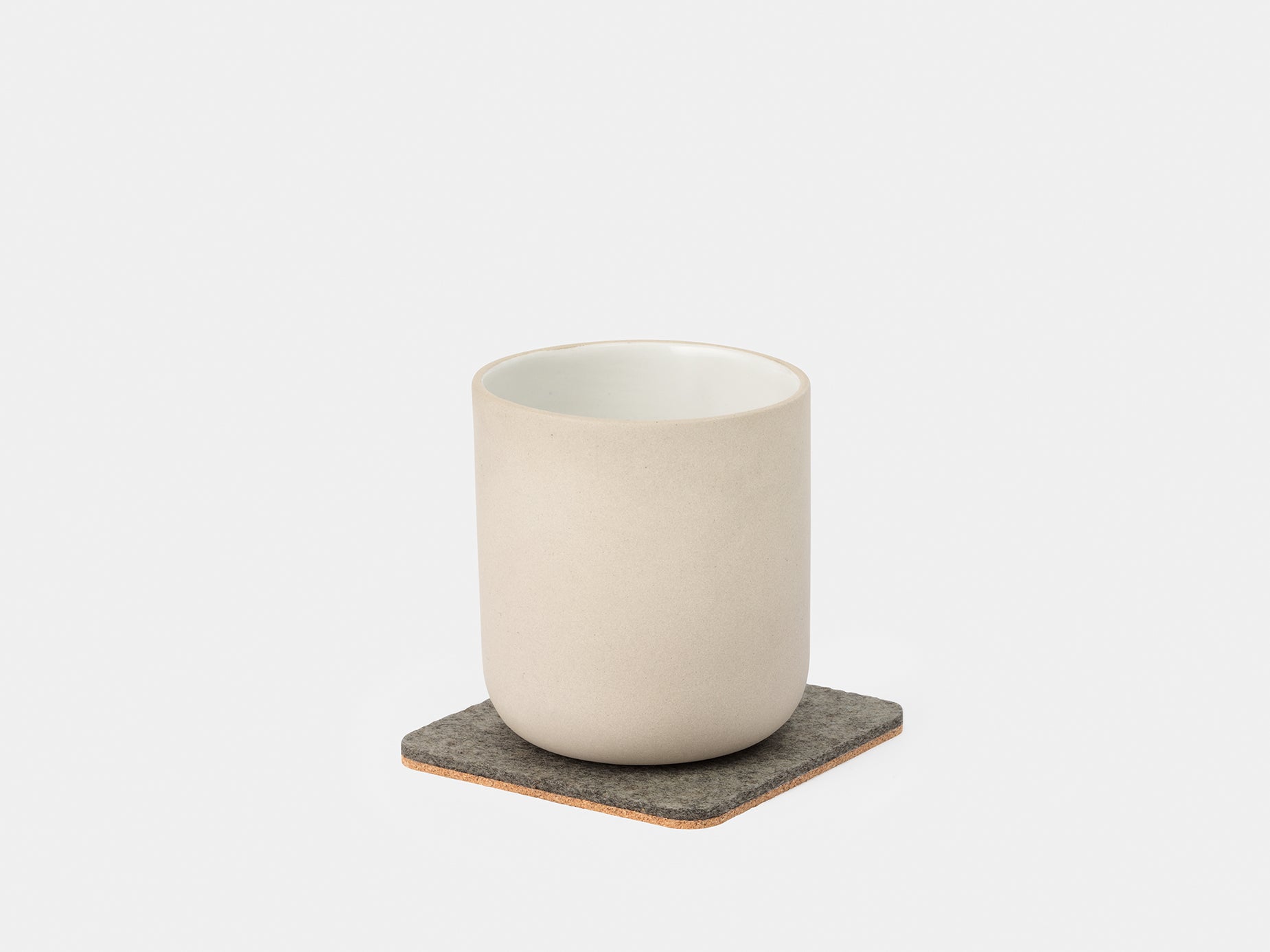 Premium Felt & Cork Coasters Set of 6 - Absorbent Drink Coasters for Coffee, Wine & Beer - Elegant Home Bar & Dining Table Decor - Perfect for Parties, Weddings & Housewarming Gifts