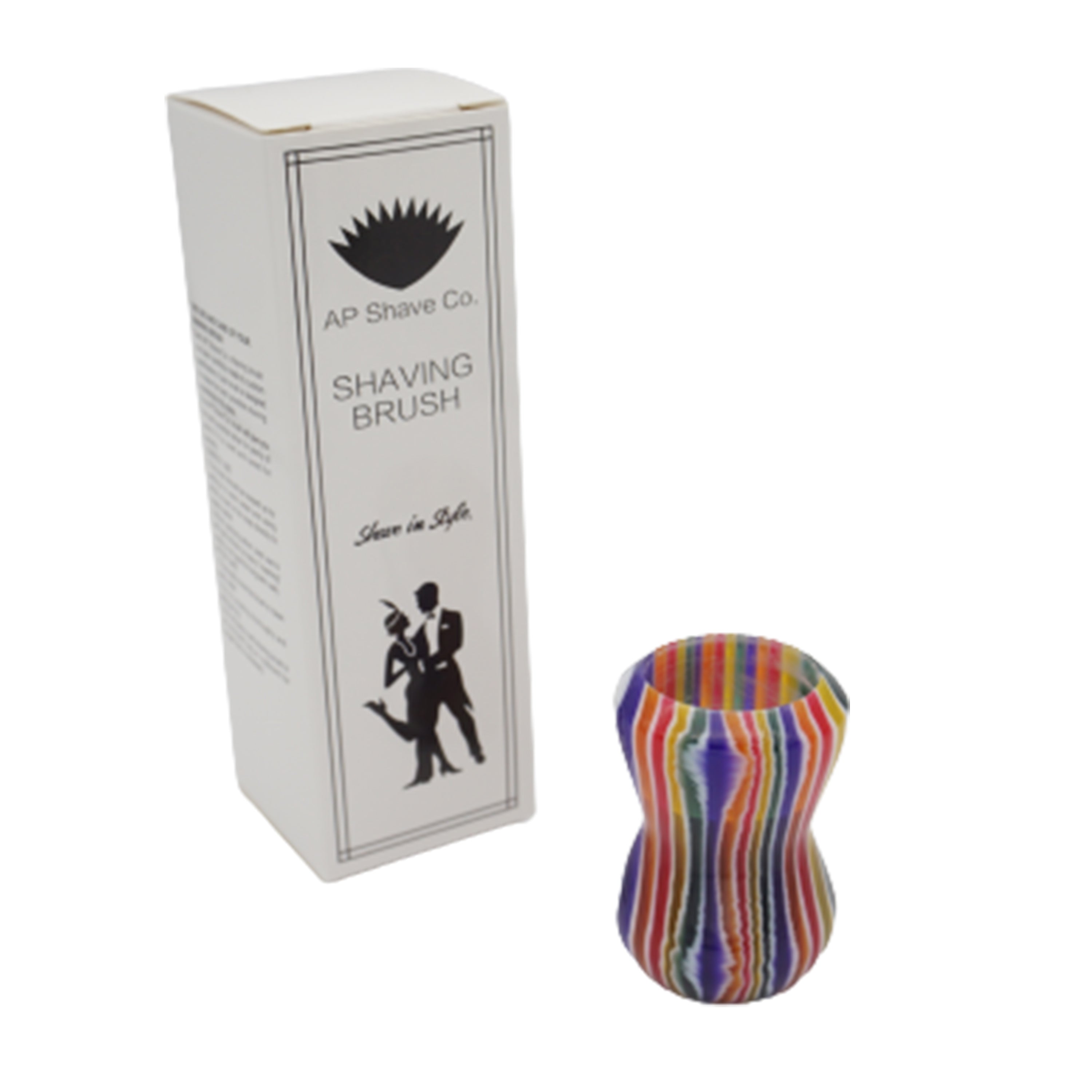 Handcrafted Candy Stripe Shaving Brush Handle for 24mm & 26mm Knots - Premium Wooden Shave Brush Replacement - Perfect for Wet Shaving & Grooming Gifts
