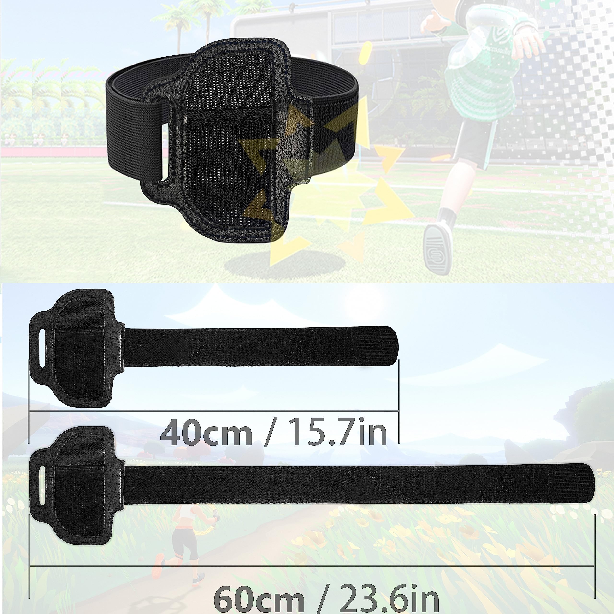 Nintendo Switch Sports Leg Strap - Adjustable Elastic Band for Soccer & Ring Fit Adventure, Compatible with Switch OLED Model (2 Pack) - Perfect for Active Gaming & Fitness Workouts