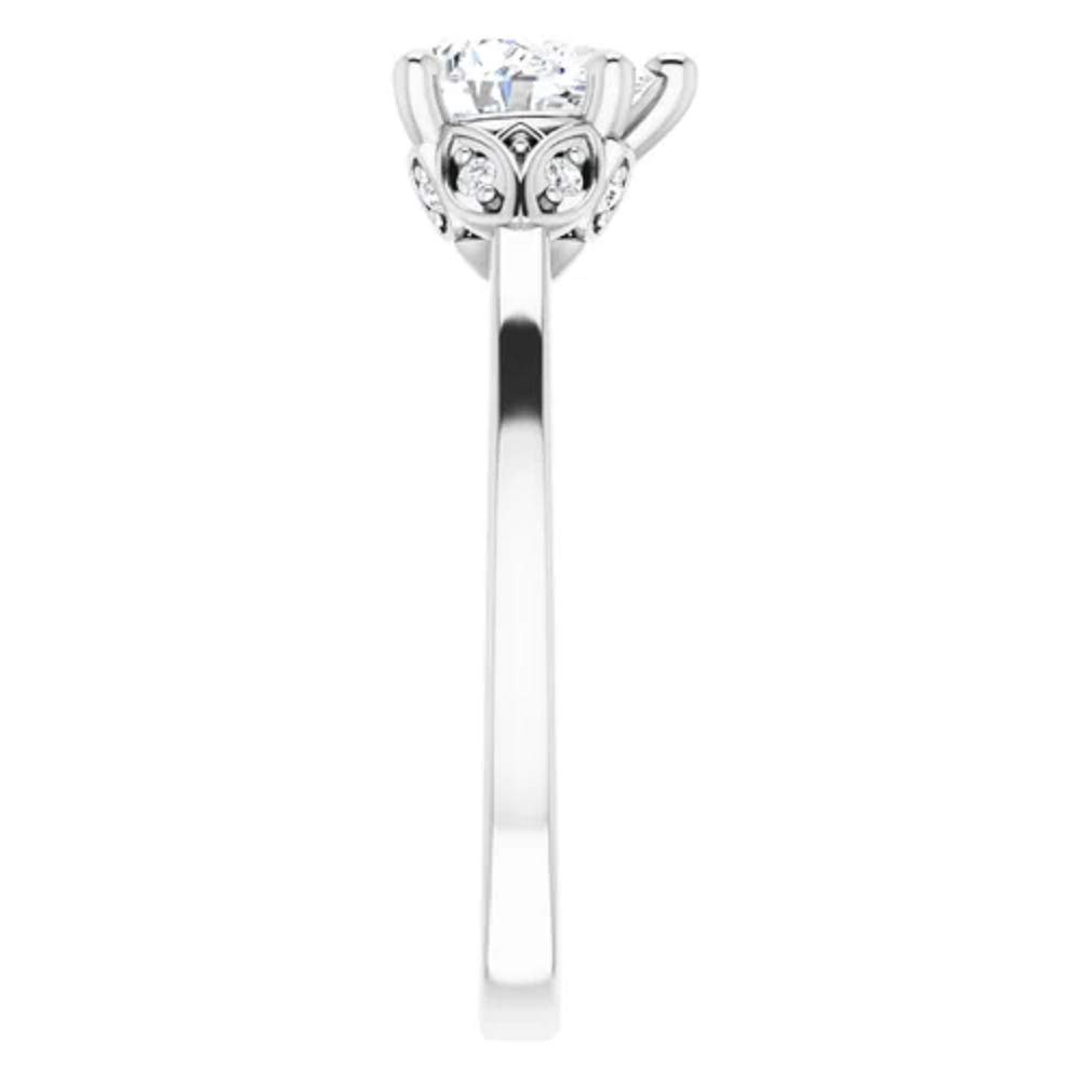 1.50CT Pear Cut Colorless Moissanite Engagement Ring - 925 Sterling Silver Wedding Promise Ring, Custom Handmade Jewelry for Proposals, Anniversaries & Special Occasions