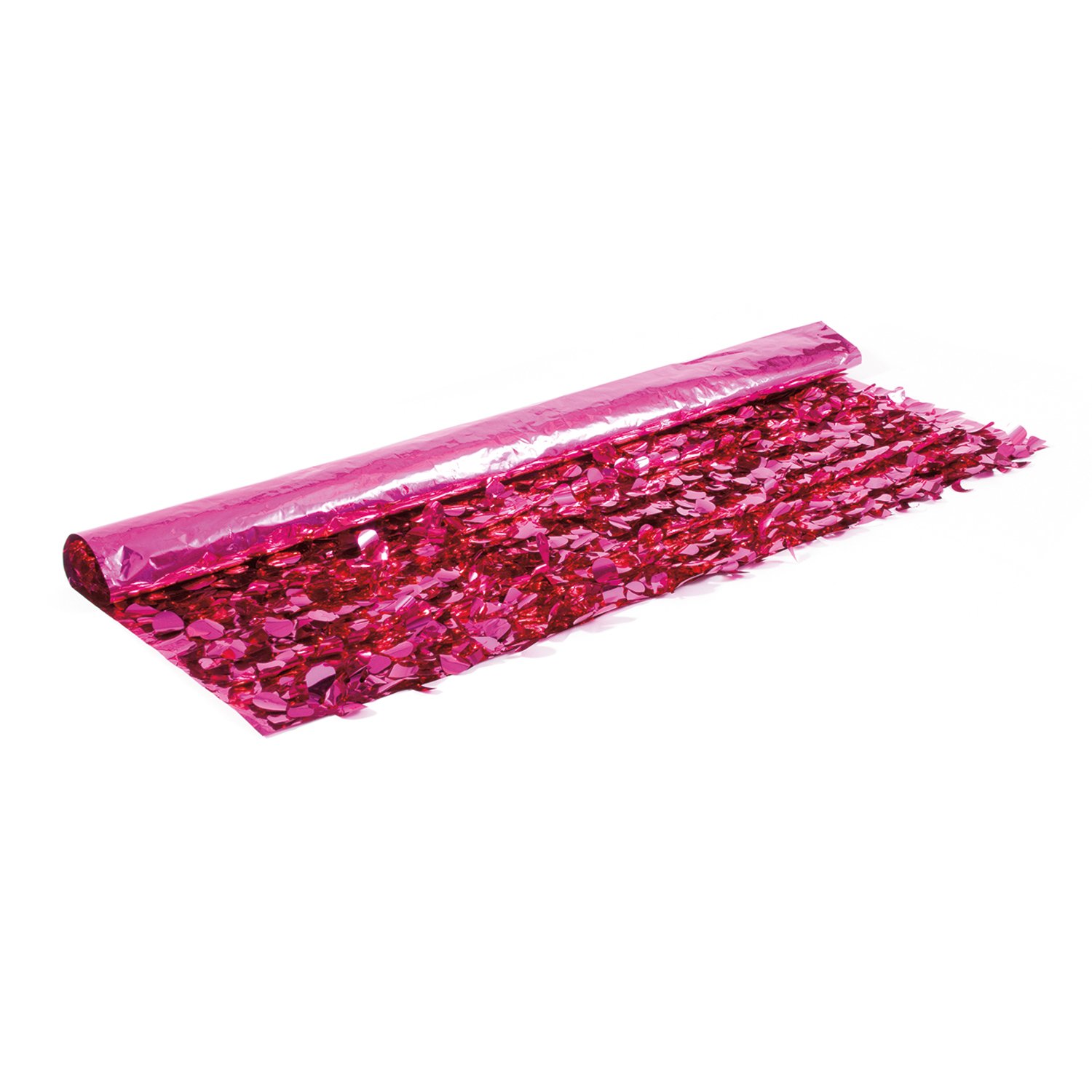 CC Home Furnishings 15-Foot Cerise Pink Metallic Floral Party Streamers - Elegant Decor for Weddings, Baby Showers & Birthday Celebrations
