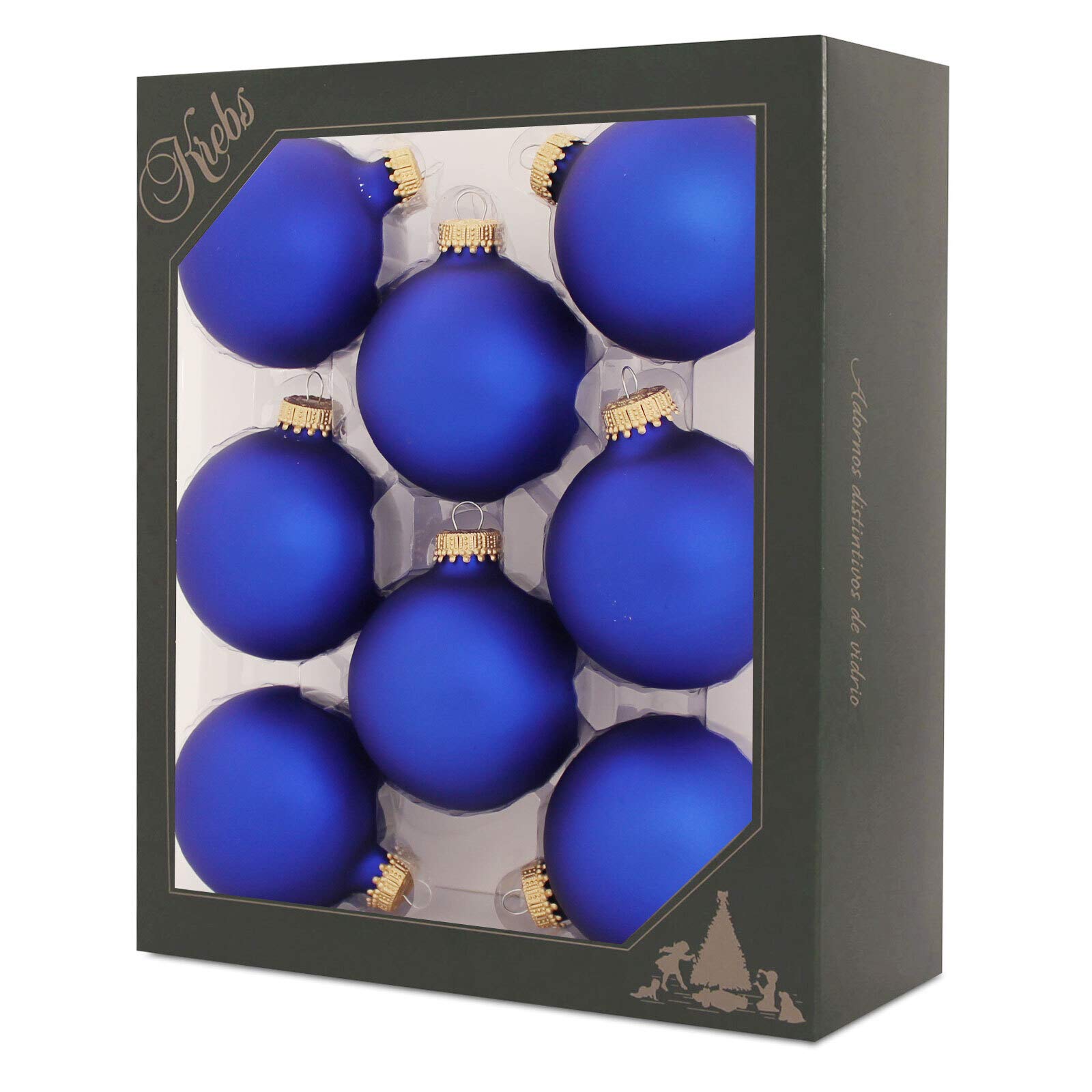 Royal Velvet Glass Christmas Ornaments 7cm with Gold Crown Caps - Elegant Holiday Tree Decorations for Xmas, Weddings & Festive Home Decor