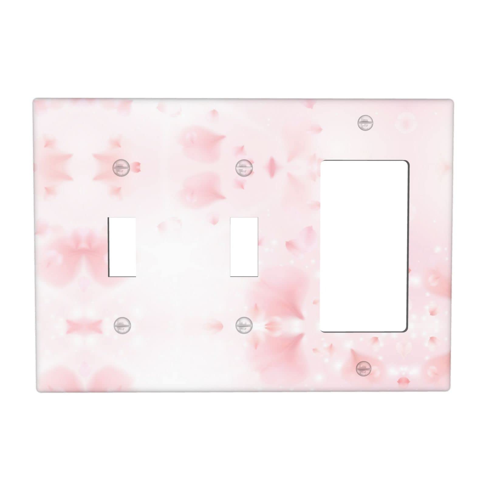 Falling Petals Decorative Light Switch Plate Cover - Floral Rocker & Toggle Wall Outlet Cover for Home Decor | Perfect for Living Room, Bedroom & Nursery Wall Switch Decoration