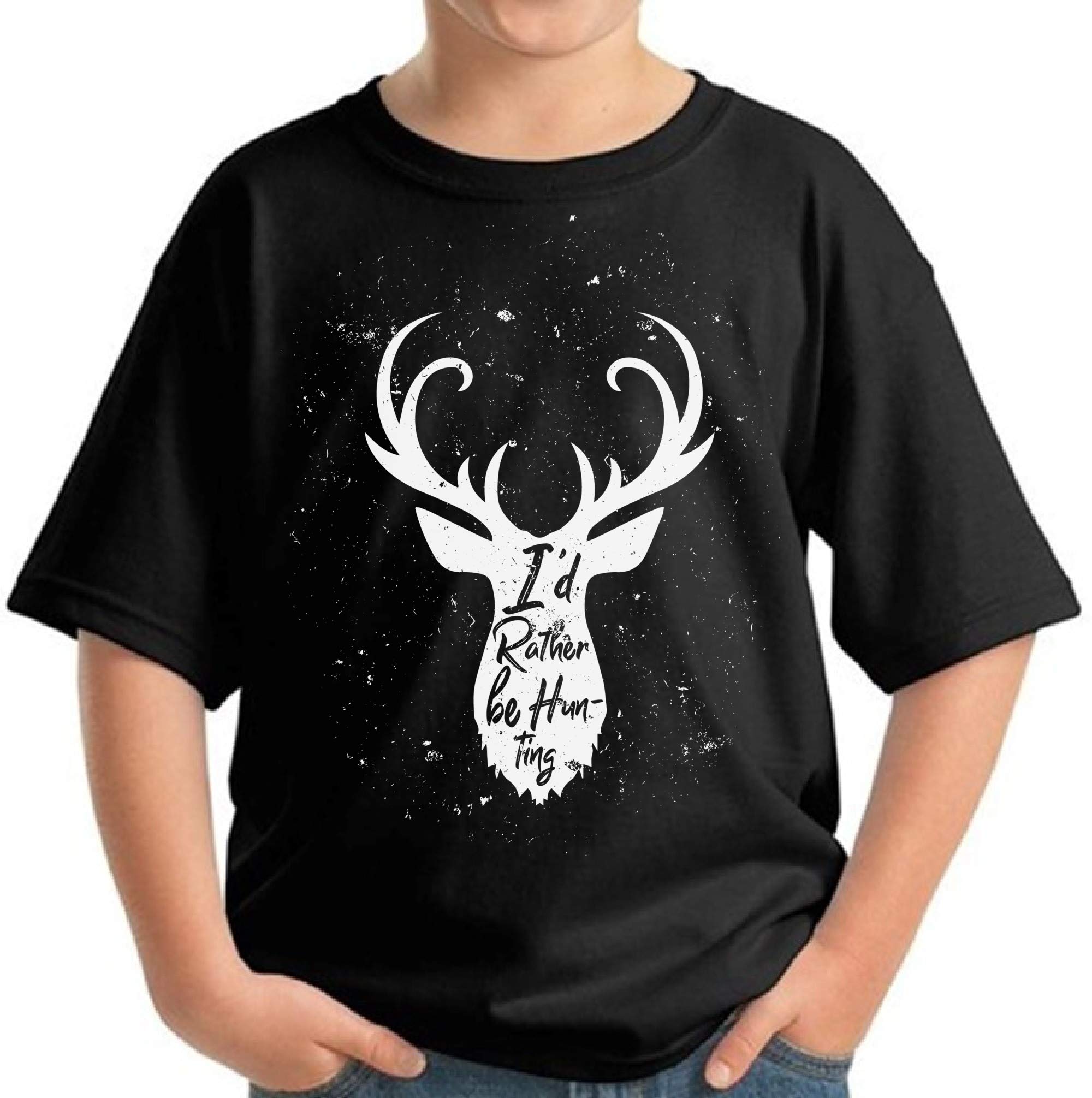 Funny Hunting Shirt for Men & Kids - 'I Would Rather Be Hunting' Deer Hunting Lovers Gift - Comfortable Cotton T-Shirt for Outdoor Enthusiasts - Perfect for Hunting Trips, Camping & Casual Wear