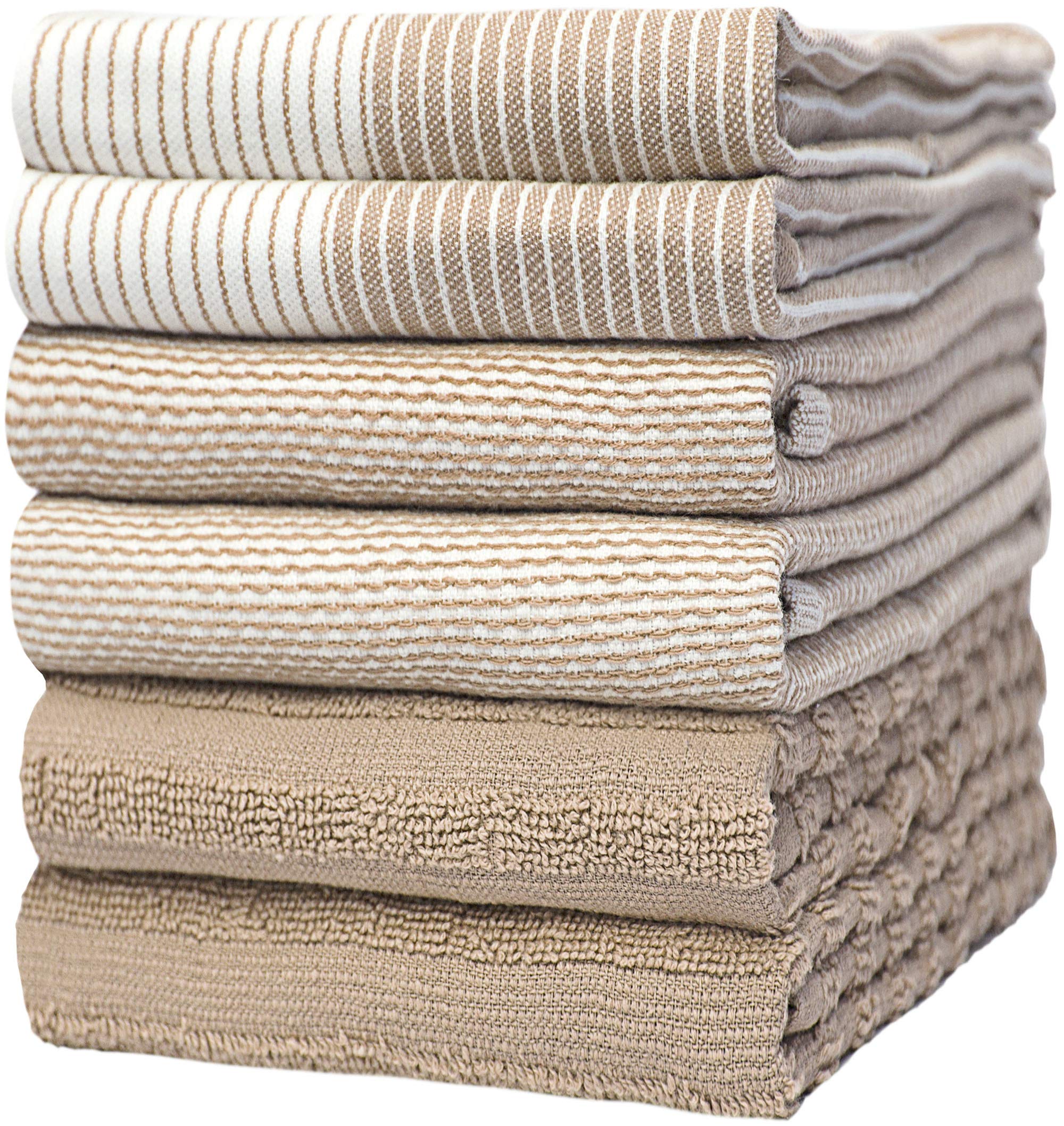 Premium Cotton Kitchen Towels Set (6 Pack) - 20