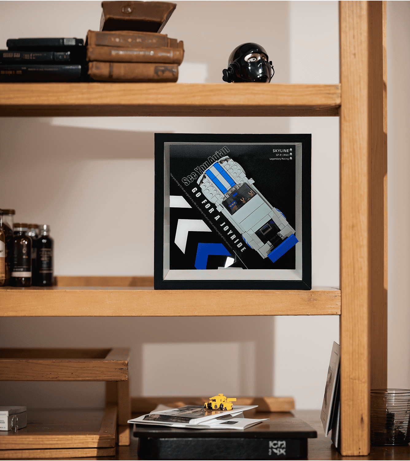 Lego Speed Champions 2 Fast 2 Furious Nissan Skyline GT-R (R34) 76917 Display Frame - Premium Acrylic Showcase for Lego Car Models - Perfect for Home Office Decor, Gift & Collection Display