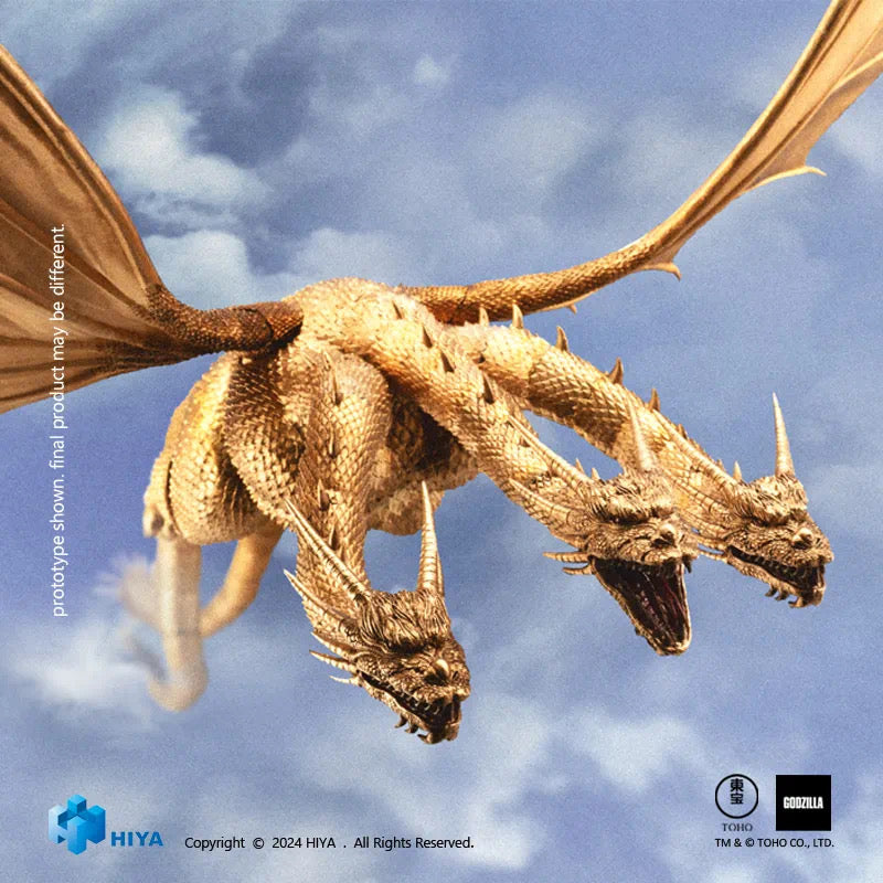 1/18 Scale HIYA 10-inch Godzilla vs. King Ghidorah Action Figure - Exquisite Collectible for Movie Fans & Display
