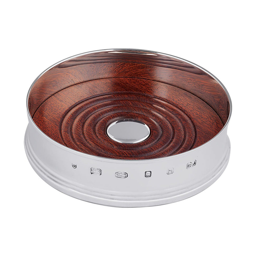 Sterling Silver Wine Coaster Set - Elegant Drink Holder for Red & White Wine - Perfect for Dinner Parties, Weddings & Home Decor
