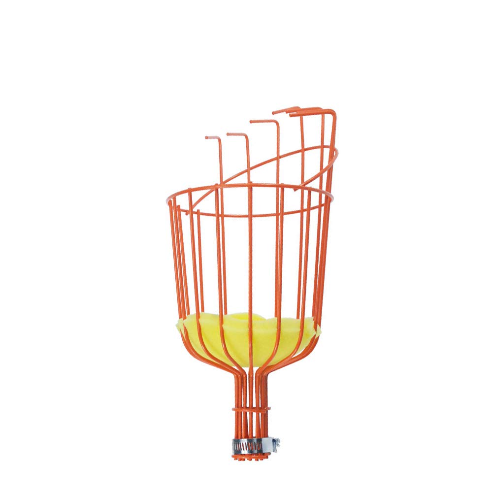 Adjustable Fruit Picker Head with Soft Cushion - Gentle Harvesting Tool for Apples, Pears & Citrus - Large Basket Fruit Picking Attachment (Pole Not Included) - Perfect for Home Orchards, Backyard Harvesting & Farm Use