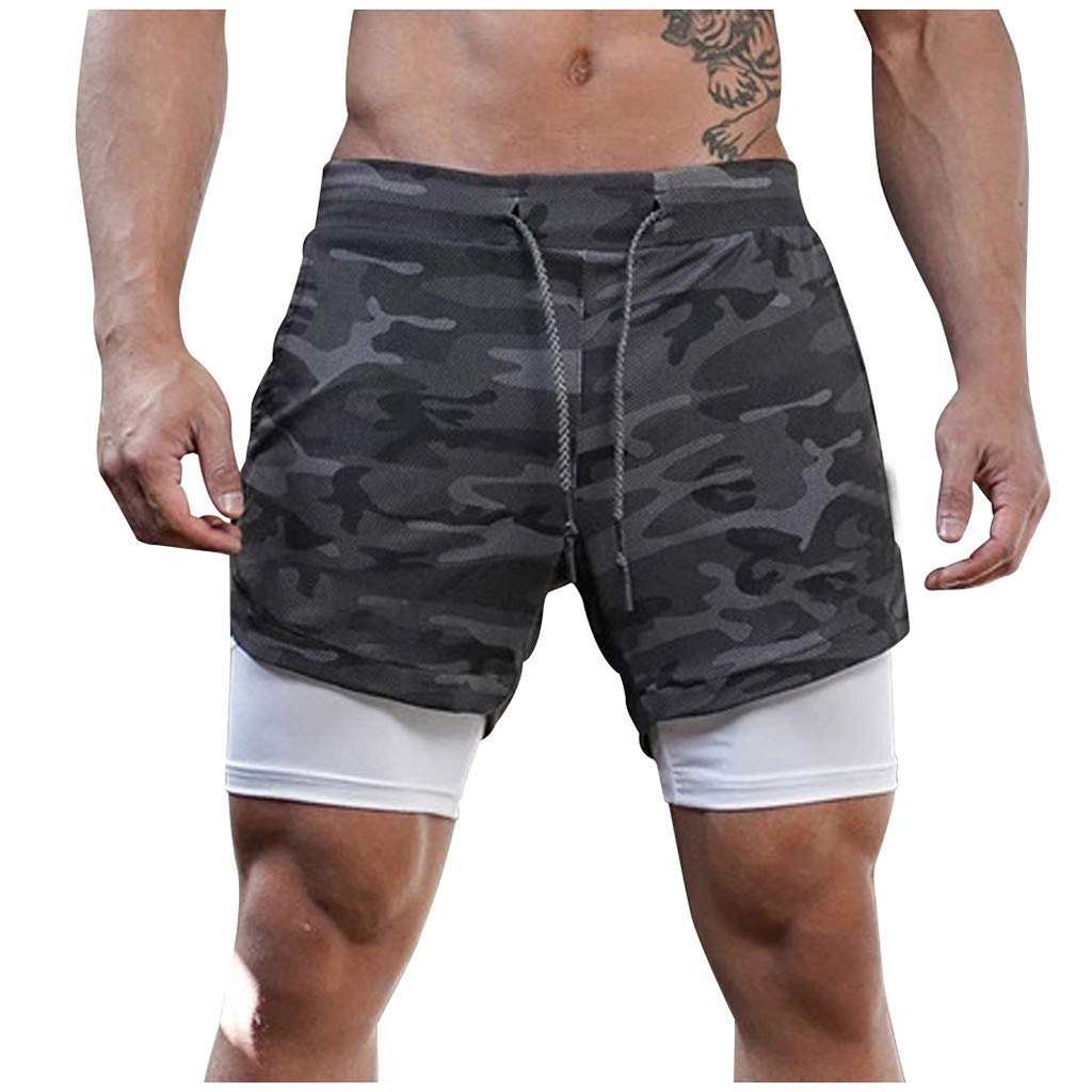 Hmlai Men's Athletic Shorts - Breathable Workout Shorts for Gym, Running, Basketball & Training - Lightweight Fitness Shorts with Pockets for Summer Sports & Outdoor Activities