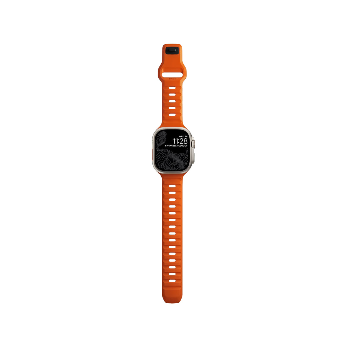 Nomad Sport Band for Apple Watch 45mm / 49mm - Ultra Orange | Durable & Comfortable Fitness & Everyday Wear Accessory
