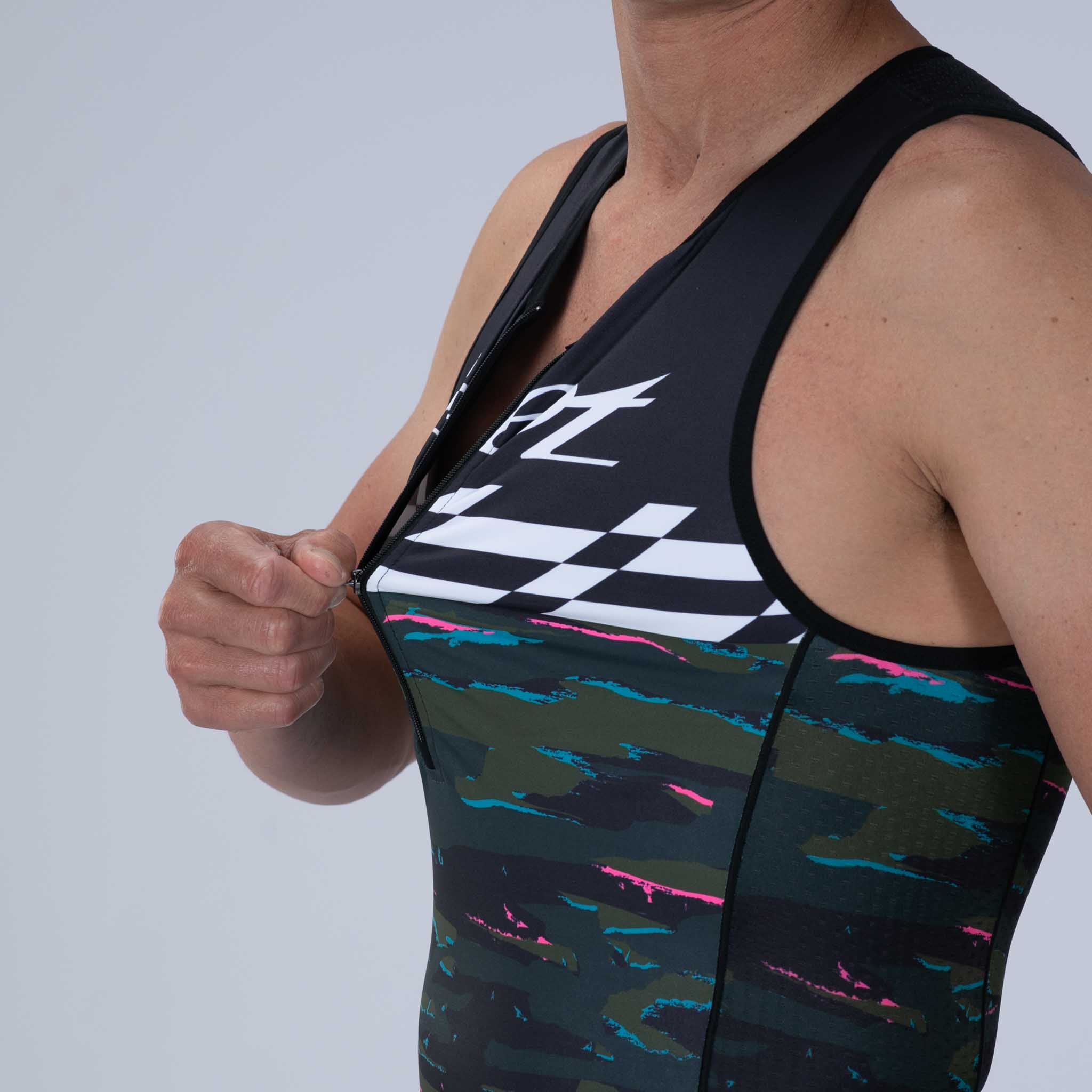 Men's Limited Edition Tri Tank Top - California Camo Print - Gym, Beach & Casual Wear