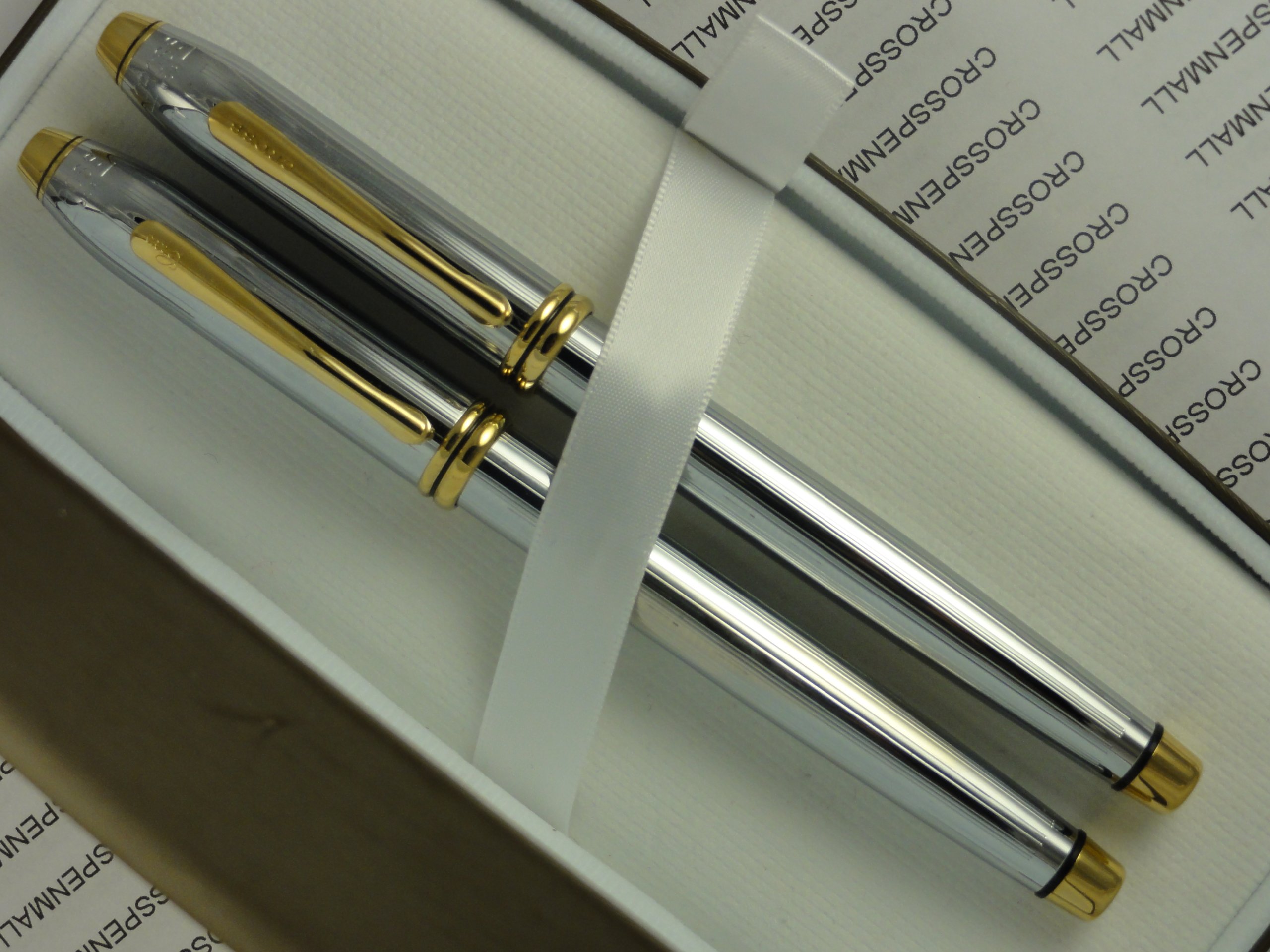 Cross Townsend Medalist Rollerball & Fountain Pen Set - Made in USA | Premium Writing Instruments for Business Gifts & Executive Use