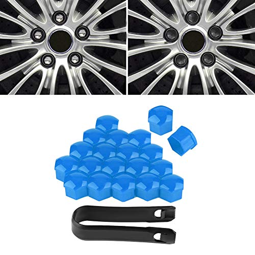 19mm Blue Car Wheel Nut Set - 20pcs for Auto Rims & Hub Screw Covers - Perfect for Wheel Maintenance & Customization