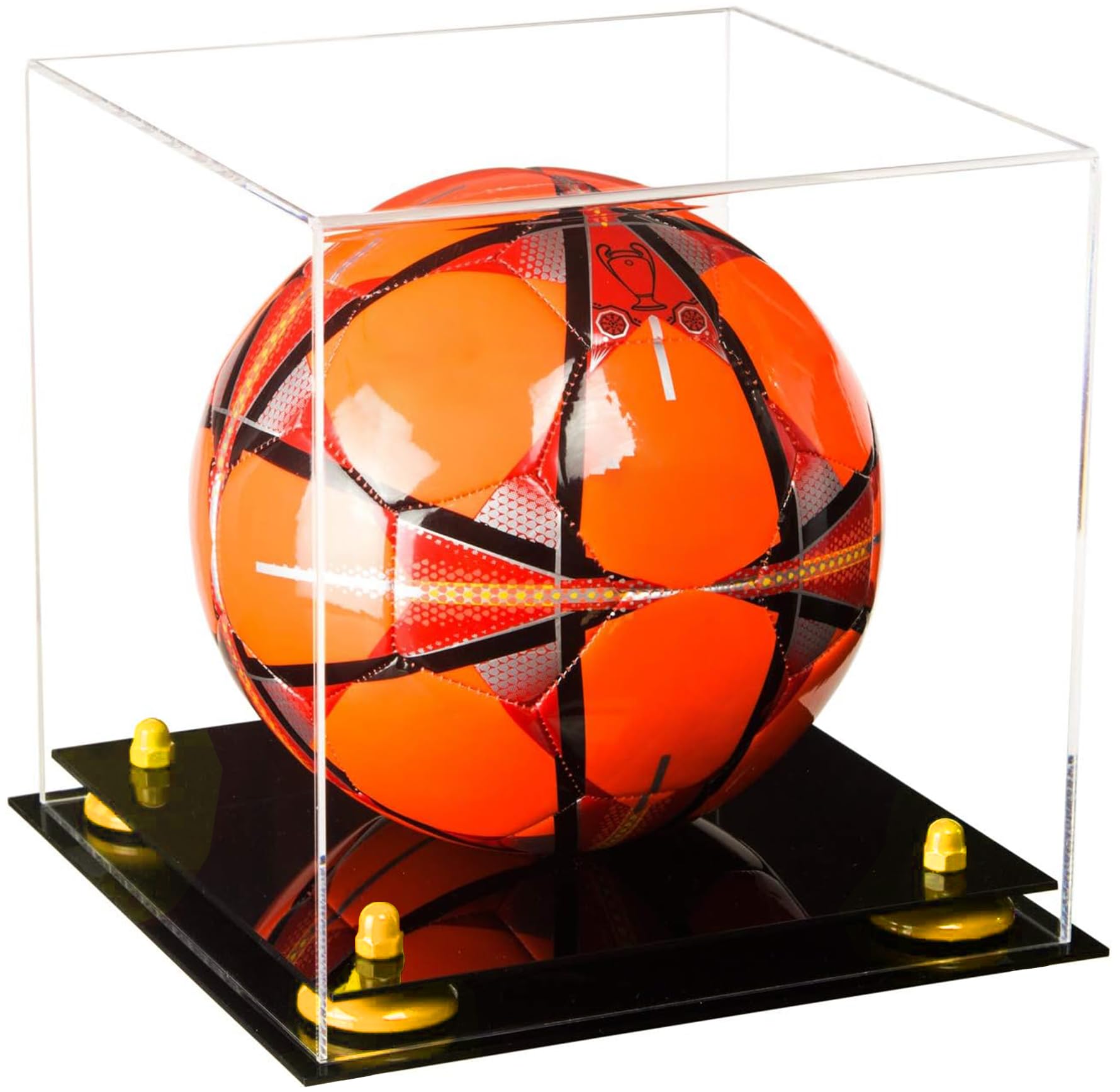 Premium Acrylic Soccer Ball Display Case with Stand - Perfect for Collectibles, Awards & Home Decor Showcase