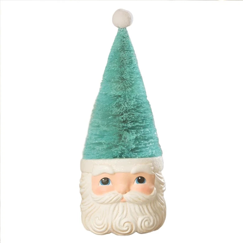 Bethany Lowe Designs Santa Blue Bottle Brush Figure - 11