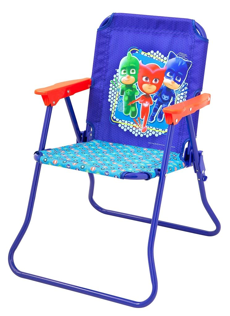 PJ Masks Kids Folding Patio Chair - Portable Outdoor Lawn Chair for Children, Lightweight & Durable - Perfect for Backyard, Picnics, and Camping
