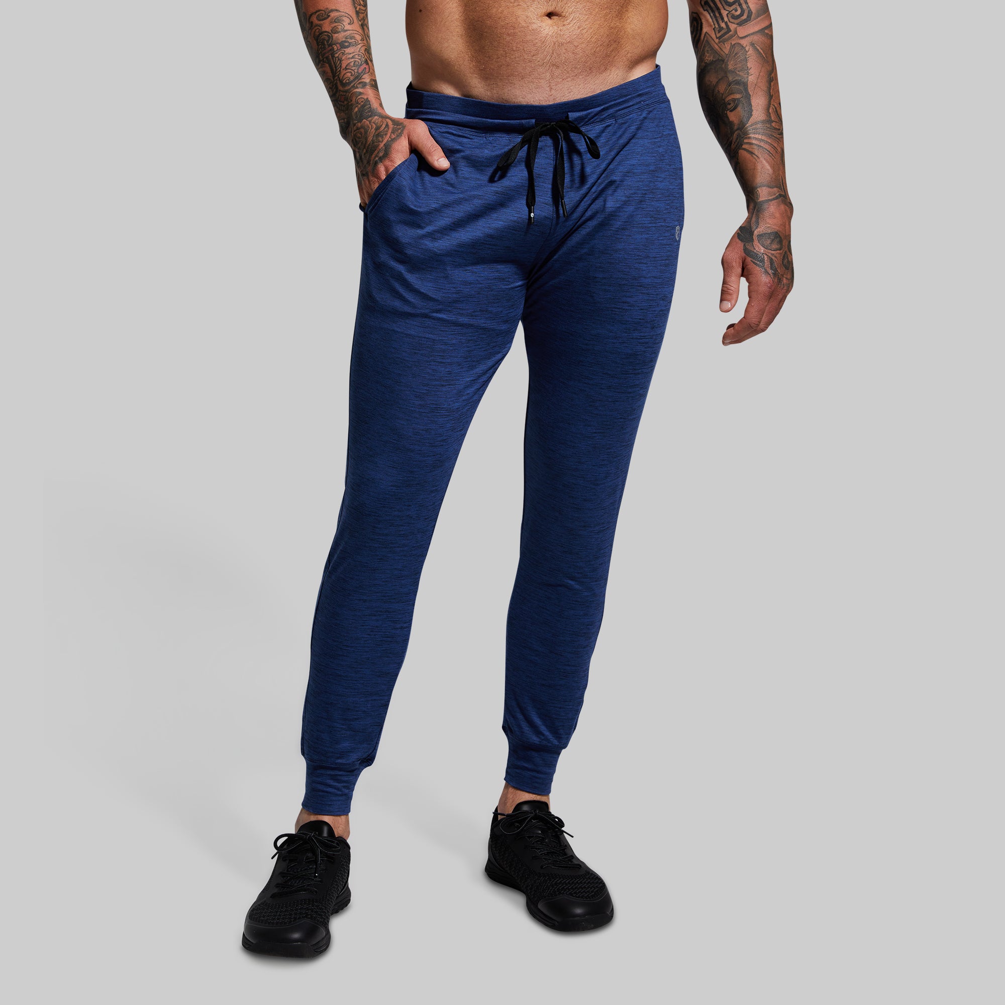 Men's Comfortable Athleisure Jogger Pants - Navy Blue Lounge Pants for Relaxing, Running Errands & Casual Wear