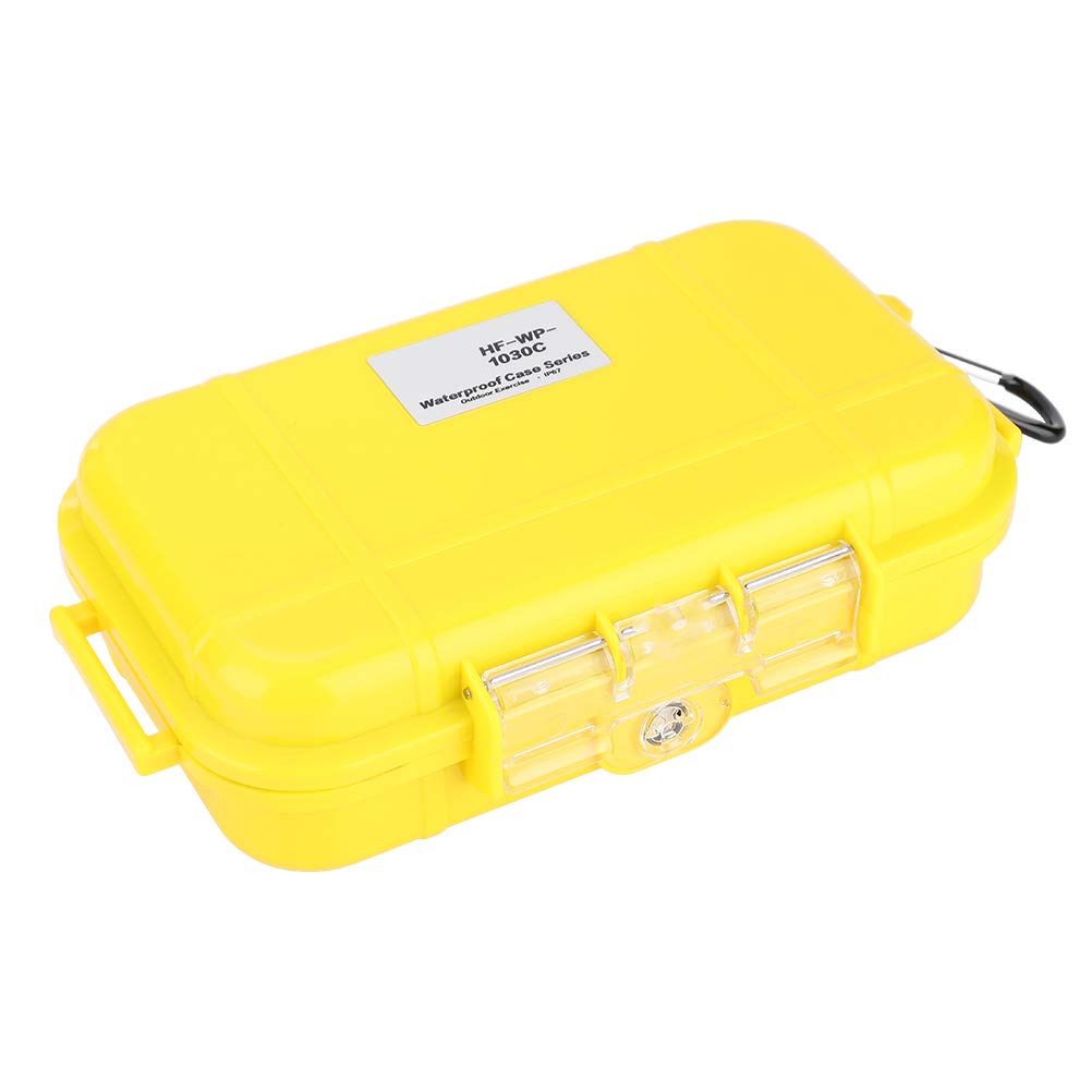 Shockproof Waterproof Airtight Storage Case - Outdoor Survival Gear Container, Durable Carry Box for Camping, Hiking & Emergency Supplies (Yellow)