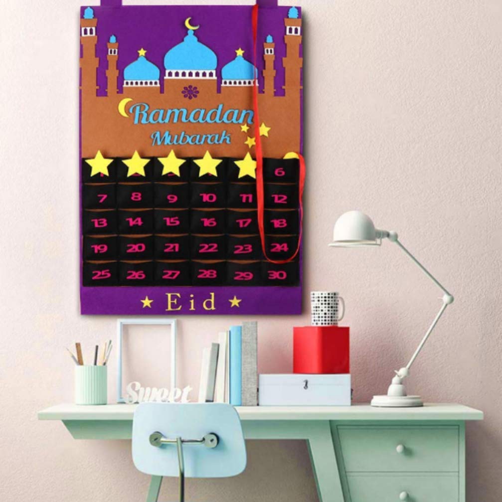 Creative Eid Countdown Calendar - Fashion Hanging Wall Decor for Ramadan & Eid Mubarak Celebrations - Kids Advent Calendar for Home, Party & Festive Decorations - Perfect for Family Gatherings & Islamic Holiday Traditions