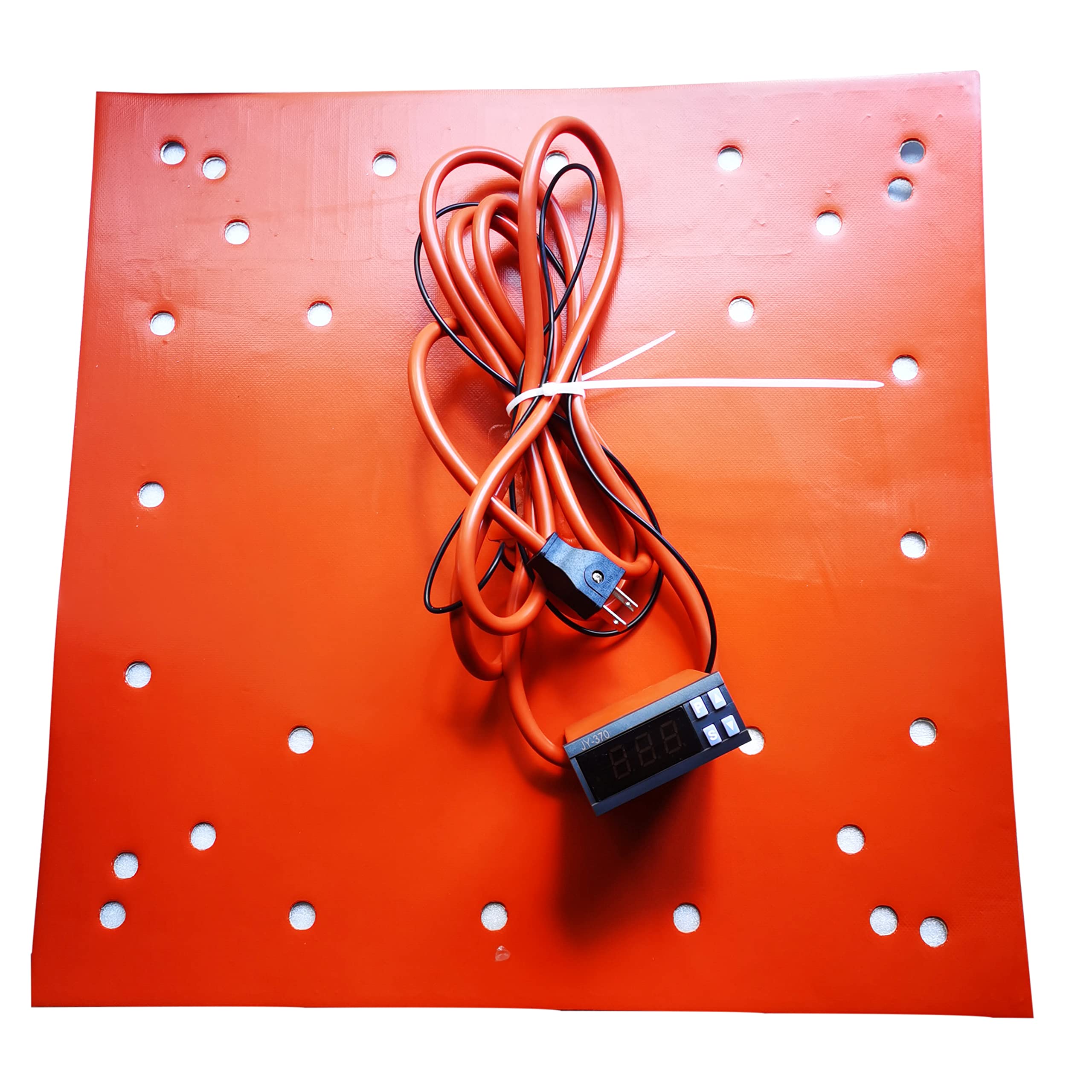 510x510mm Silicone Heater Pad for CR-10S5 & CR10S-5 3D Printers | Fast Heating to 100°C in 10 Minutes | Digital Temperature Controller | 110V Only | Perfect for 3D Printing, Bed Leveling & Rapid Prototyping