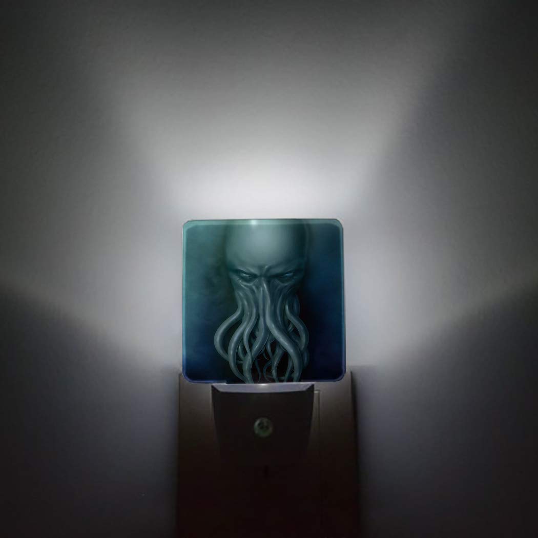 Octopus Night Light Plug in LED - Automatic Sensor Night Lights for Wall, Bathroom, Bedroom & Hallway - Bright Square Dimming Decor for Kids, Girls & Adults - Perfect for Nighttime Safety & Cozy Ambiance