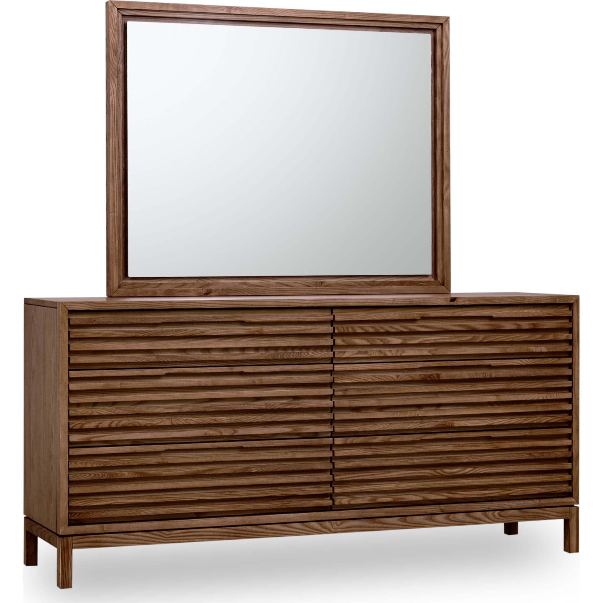 Roux Tanner Six Drawer Ash Wood Dresser - Solid Wood Bedroom Dresser with Spacious Storage for Clothes & Accessories - Perfect for Master Bedroom, Guest Room & Nursery Organization