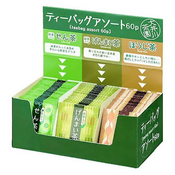 Premium Japanese Oigawa Green Tea Bags Variety Pack - 60 Count Assortment of Authentic Japanese Green Teas | Perfect for Home, Office & Gift Giving