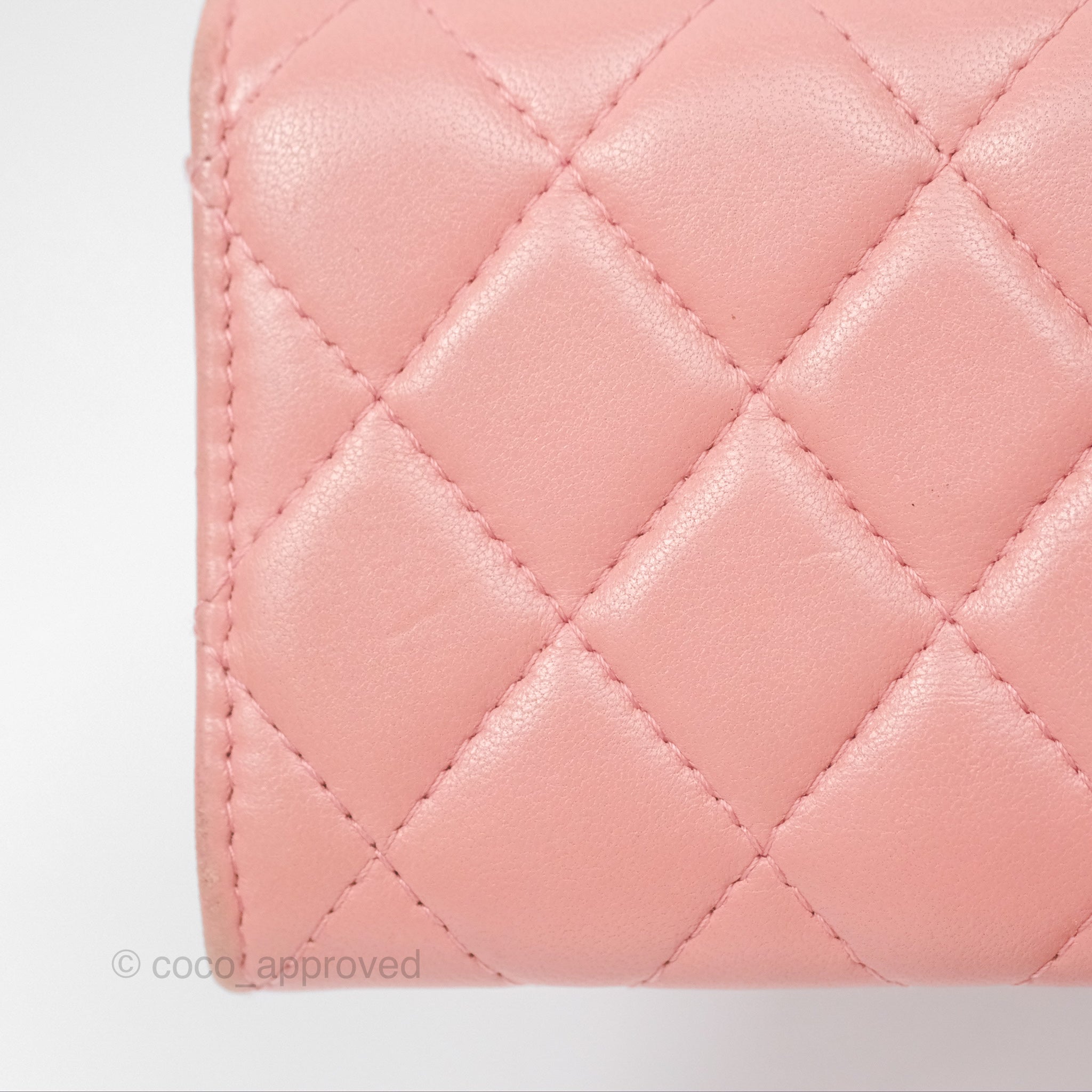Chanel Classic Flap Card Holder in Pink Quilted Lambskin with Gold Hardware - Luxury Wallet for Women, Perfect for Everyday Use & Special Occasions