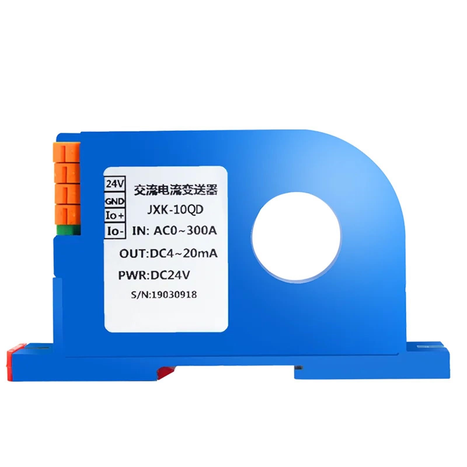 JXK-10 DC Current Sensor 50A 100A 200A 300A 600A - Hall Effect Current Transducer with 4-20mA & RS485 Output, 22mm Hole Size (DC24V, 0-250A Input) - Perfect for Solar Power Systems, EV Charging Stations & Industrial Automation