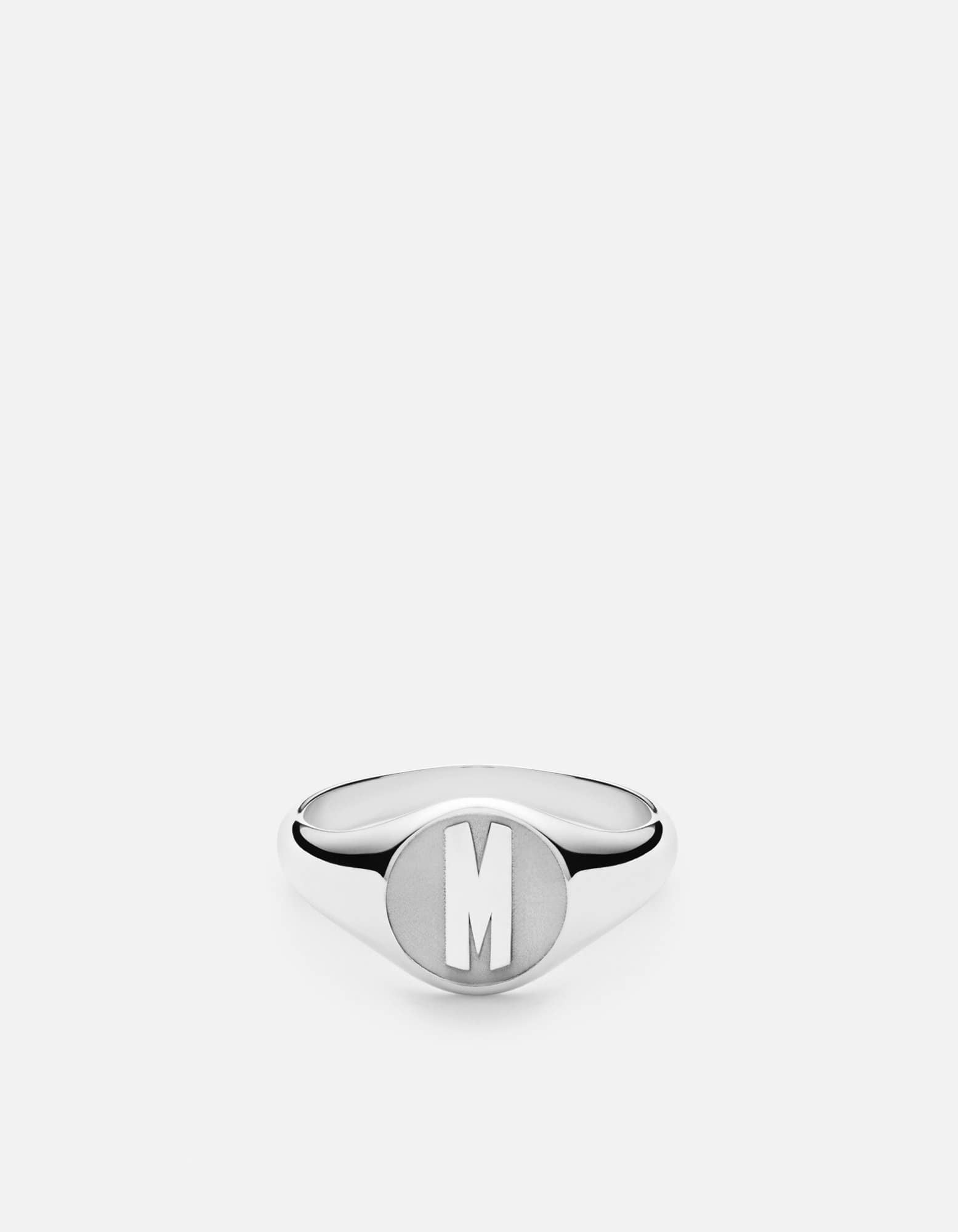 Personalized 3 Letter Signet Ring - Sterling Silver Engraved Monogram Ring for Men & Women - Perfect for Gifts, Weddings, and Special Occasions