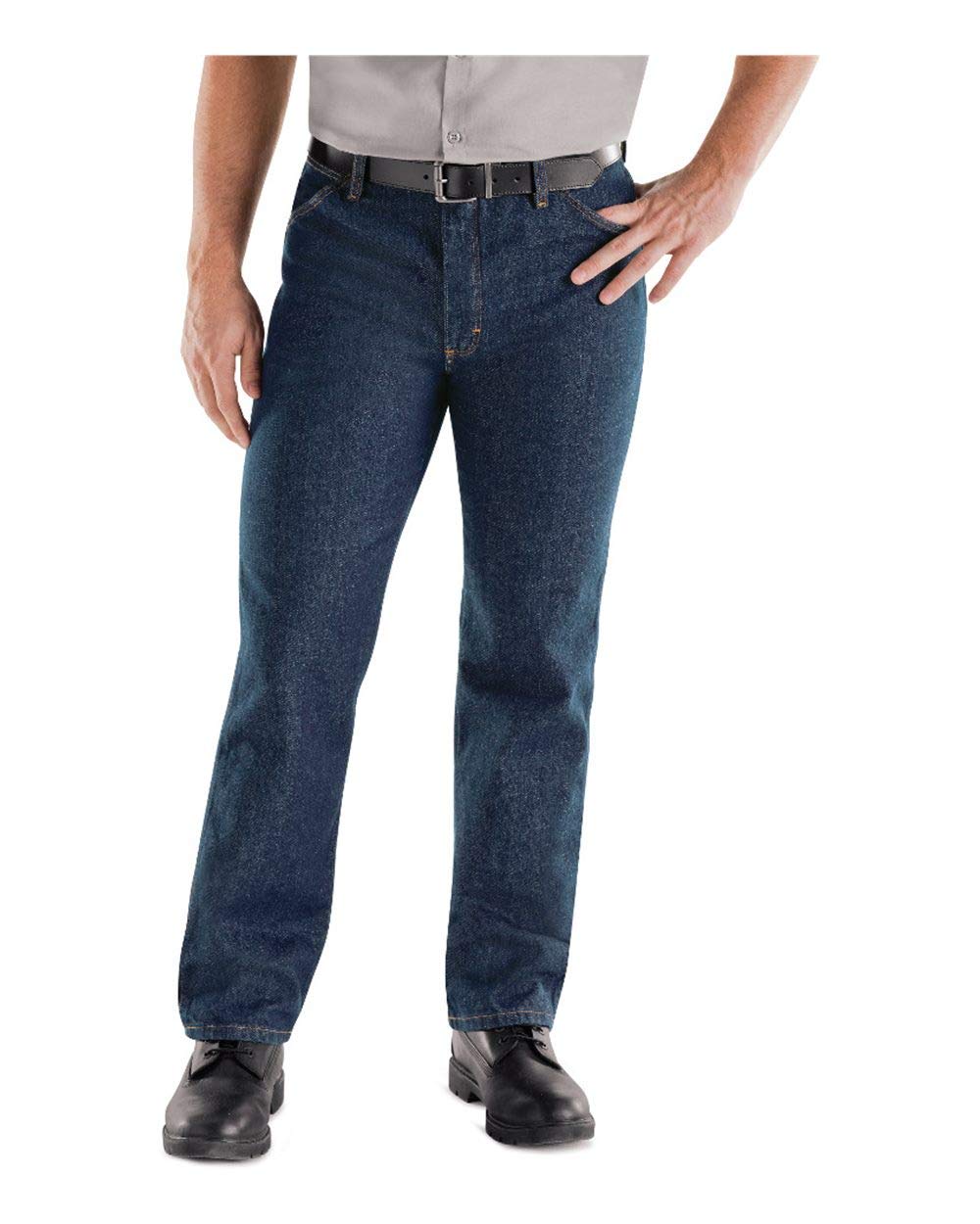 Red Kap Men's Classic Work Jeans - Durable Denim Pants for Construction, Farming & Outdoor Work | Comfortable & Heavy-Duty Workwear for Professionals