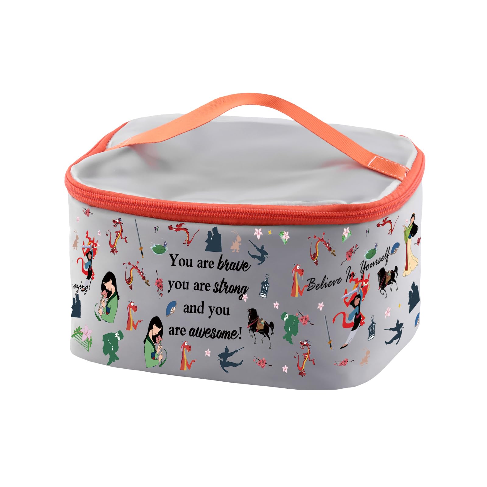 PXTIDY Disney Princess Inspired Cosmetic Case - Cute Cartoon Makeup Organizer Bag for Travel & Storage - Perfect Gift for Disney Fans & Fairy Tale Lovers - Use for Daily Makeup, Travel Essentials, or Cosmetics Storage