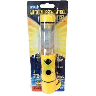 B safebsafe Emergency 9 LED Beacon 4-in-1 Flashlight - Waterproof Survival Light for Camping, Hiking, Power Outages & Emergency Kits