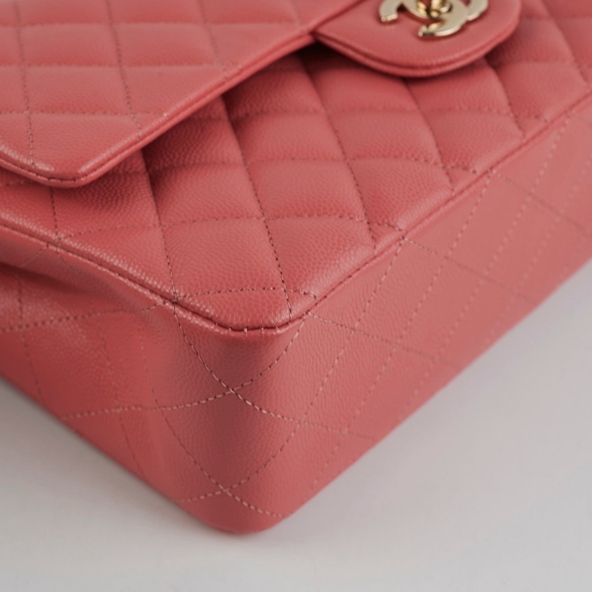 Chanel Caviar Leather Medium/Large Double Classic Flap Bag in Pink - Luxury Handbag for Women, Perfect for Parties, Weddings & Everyday Elegance