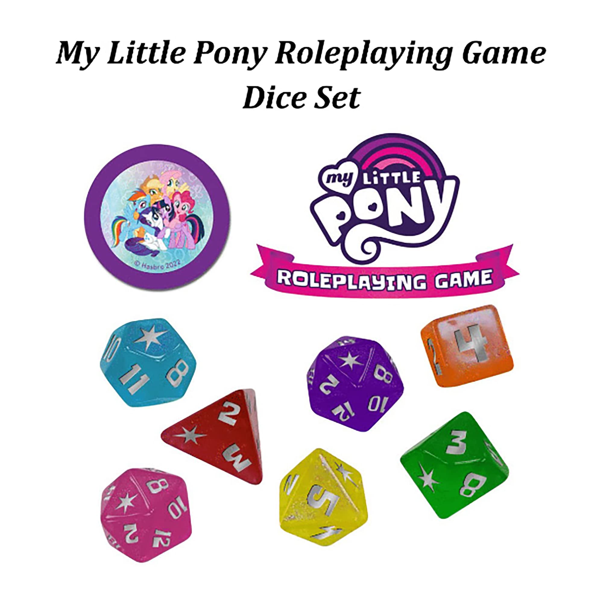 My Little Pony RPG Dice Set - Pink for Tabletop Gaming