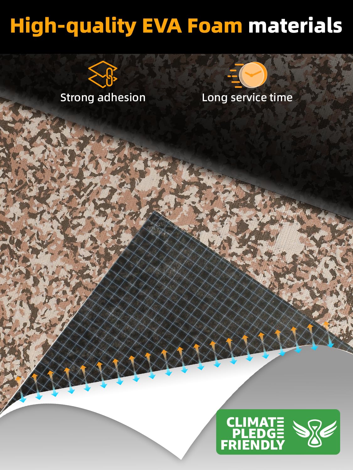 Premium EVA Foam Boat Decking - Non-Slip Marine Flooring Mats with Brushed Texture for Boats, Yachts, Kayaks & RVs (94.5