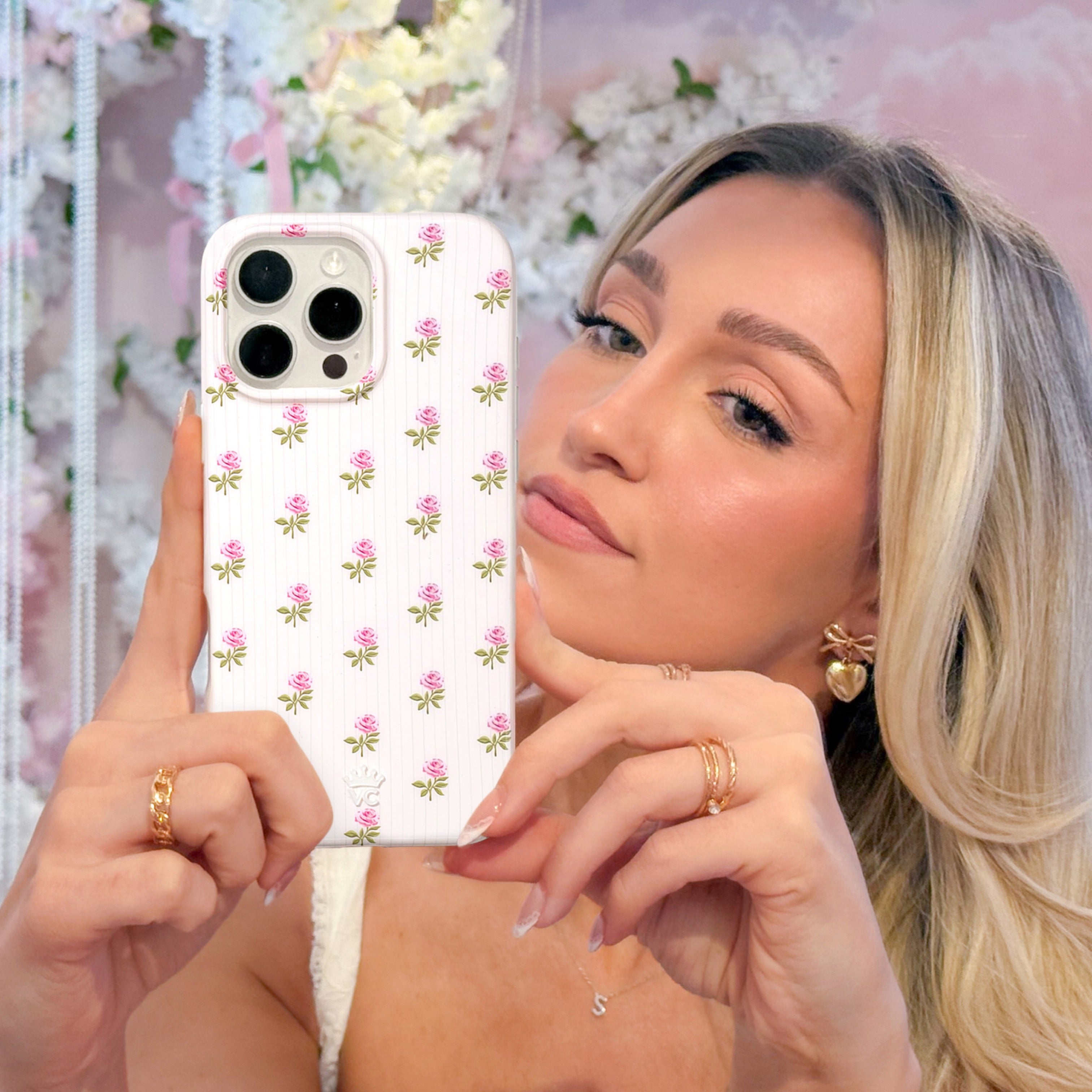 Pink Peony Floral iPhone Case - Elegant Flower Design Protective Cover for iPhone 13/14/15 - Perfect for Spring, Weddings & Everyday Use