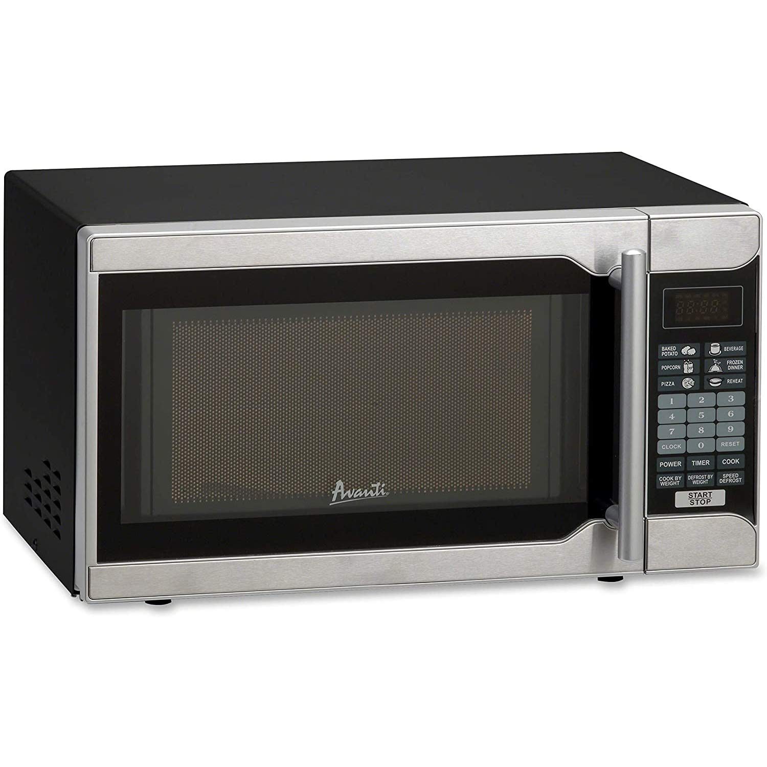 Avanti MO7103SST 0.7 Cu. Ft. Countertop Microwave Oven - Compact Stainless Steel & Black Design for Small Kitchens, Dorms, Offices & RVs