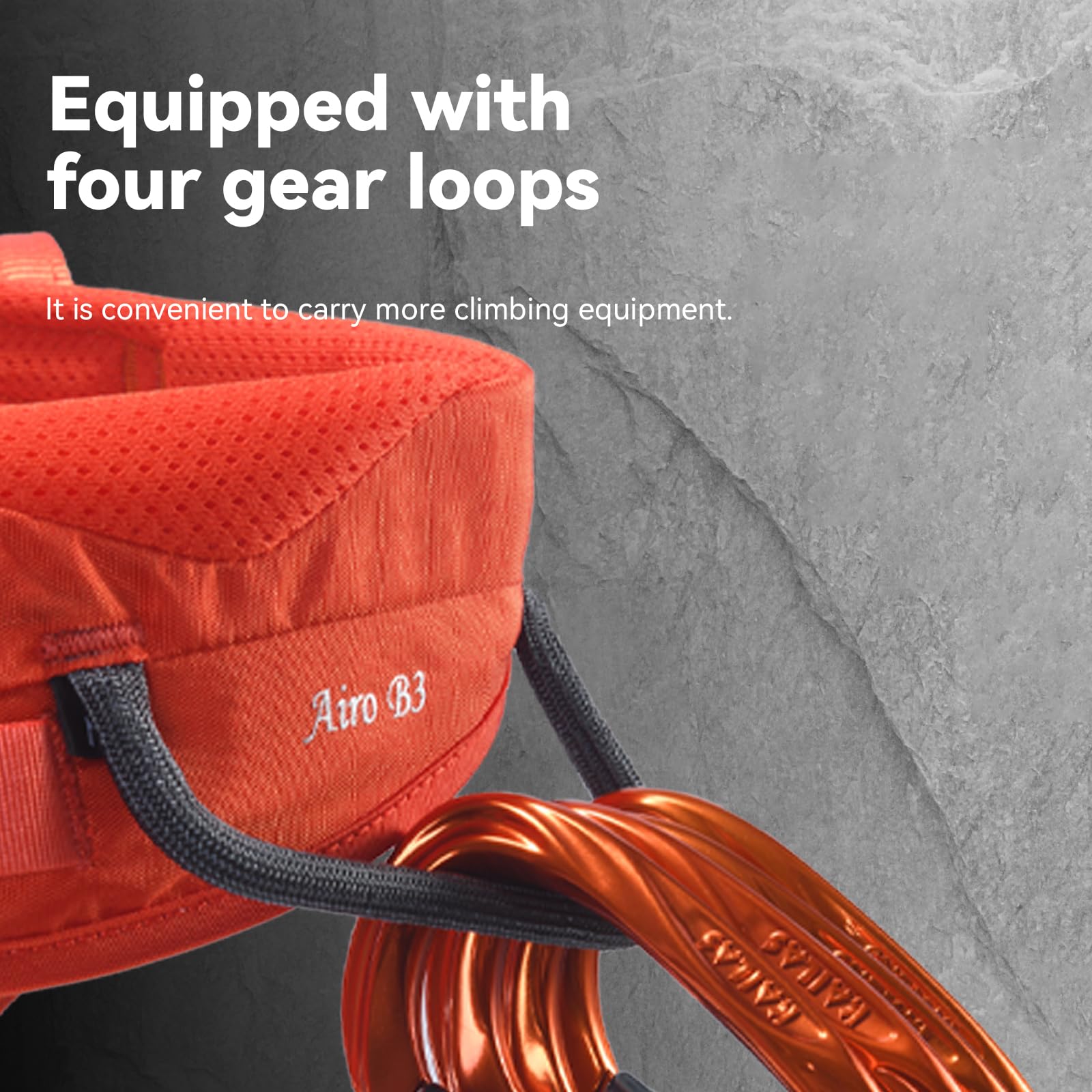KAILAS B4 Climbing Harness - Adjustable & Padded Safety Harness for Rock Climbing, Tree Climbing, Rappelling | Lightweight & Comfortable for Outdoor Adventures