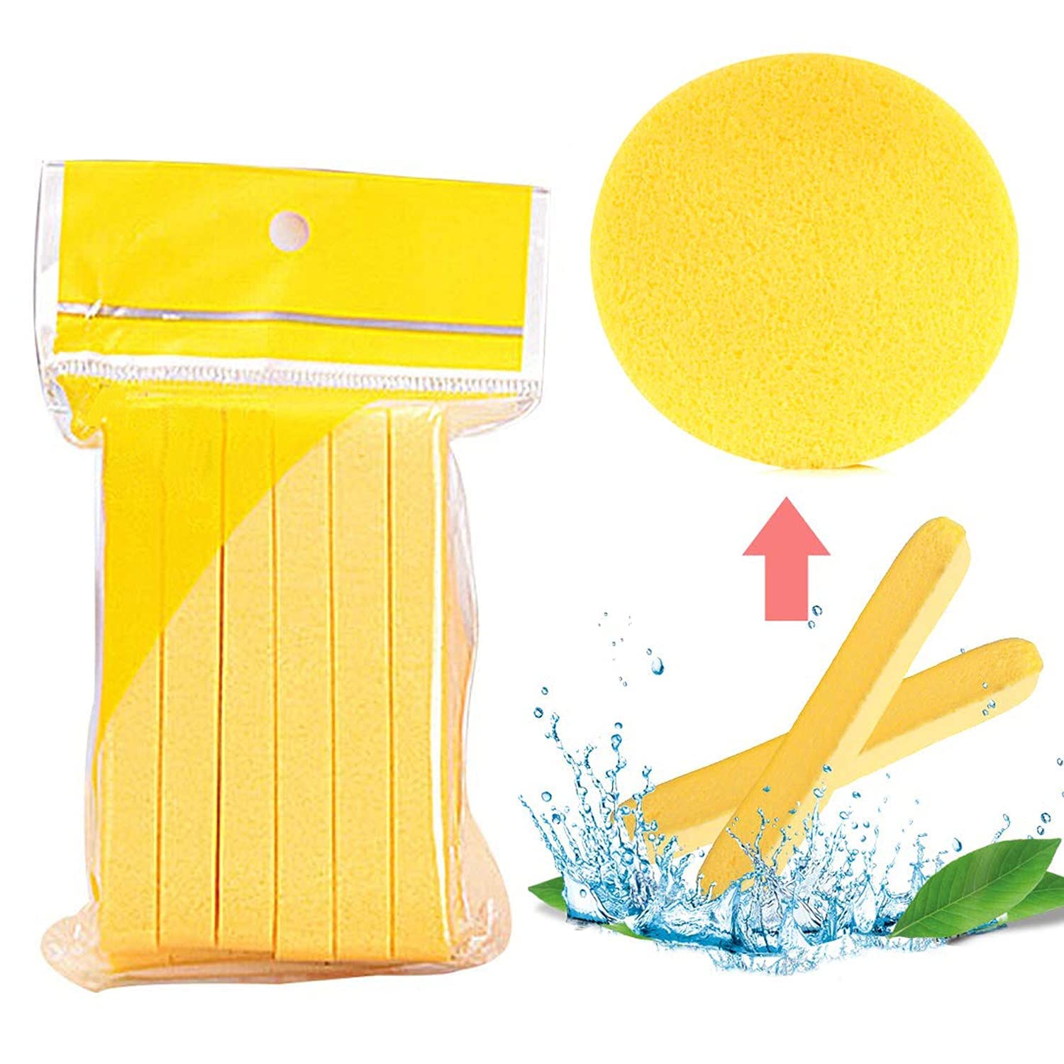 Liv'Oliv 24-Piece Compressed Facial Cleansing Sponge Puffs - Soft Makeup Remover Pads for Gentle Exfoliation | Travel-Friendly & Eco-Friendly Beauty Tools | Perfect for Daily Skincare & Makeup Removal